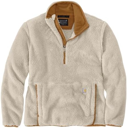 Женский Флисовый Пуловер Carhartt Loose Fit, Oat Milk/Black Fairisle Carhartt