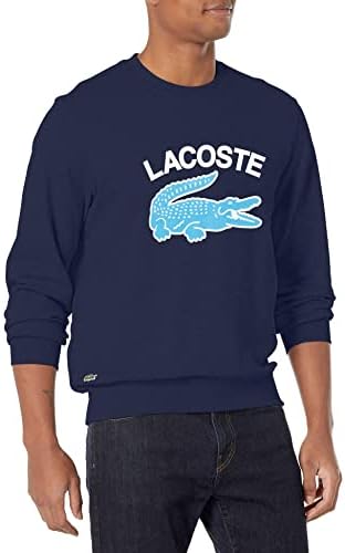 Мужское Худи Lacoste Crew Neck с Принтом Крокодила Lacoste