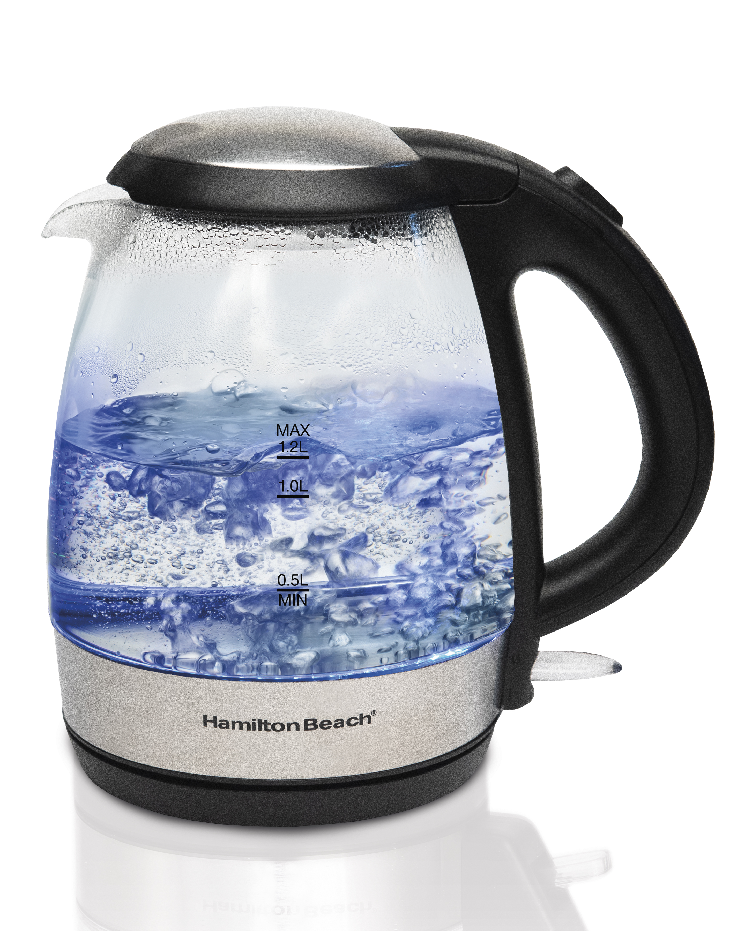 Hamilton Beach Compact Glass Kettle, 1.2 Liters, 1500 Watts, 40931 Hamilton Beach