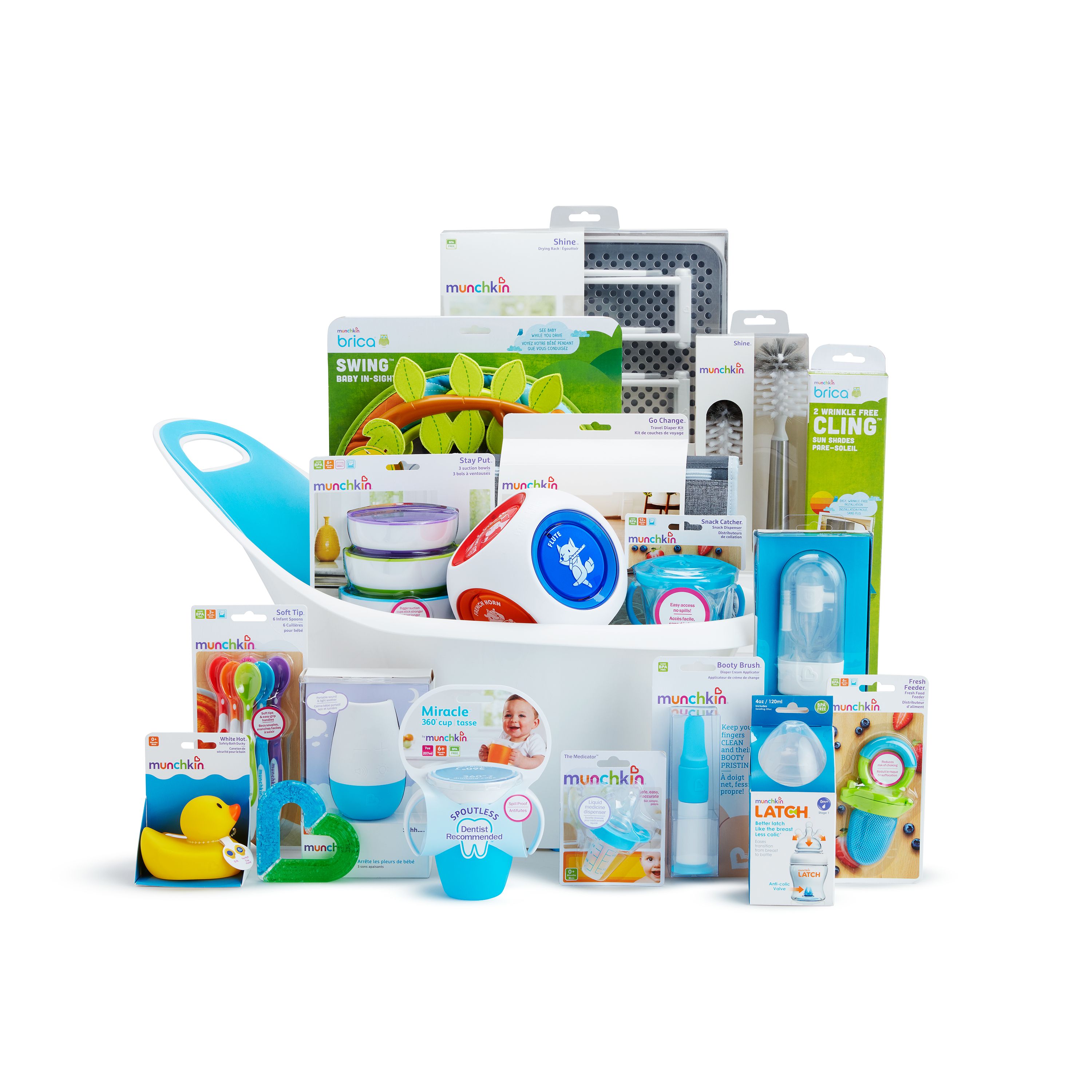 Munchkin VIP Baby Gift Basket, Includes 20 Baby Products, Blue Visit the Munchkin Store