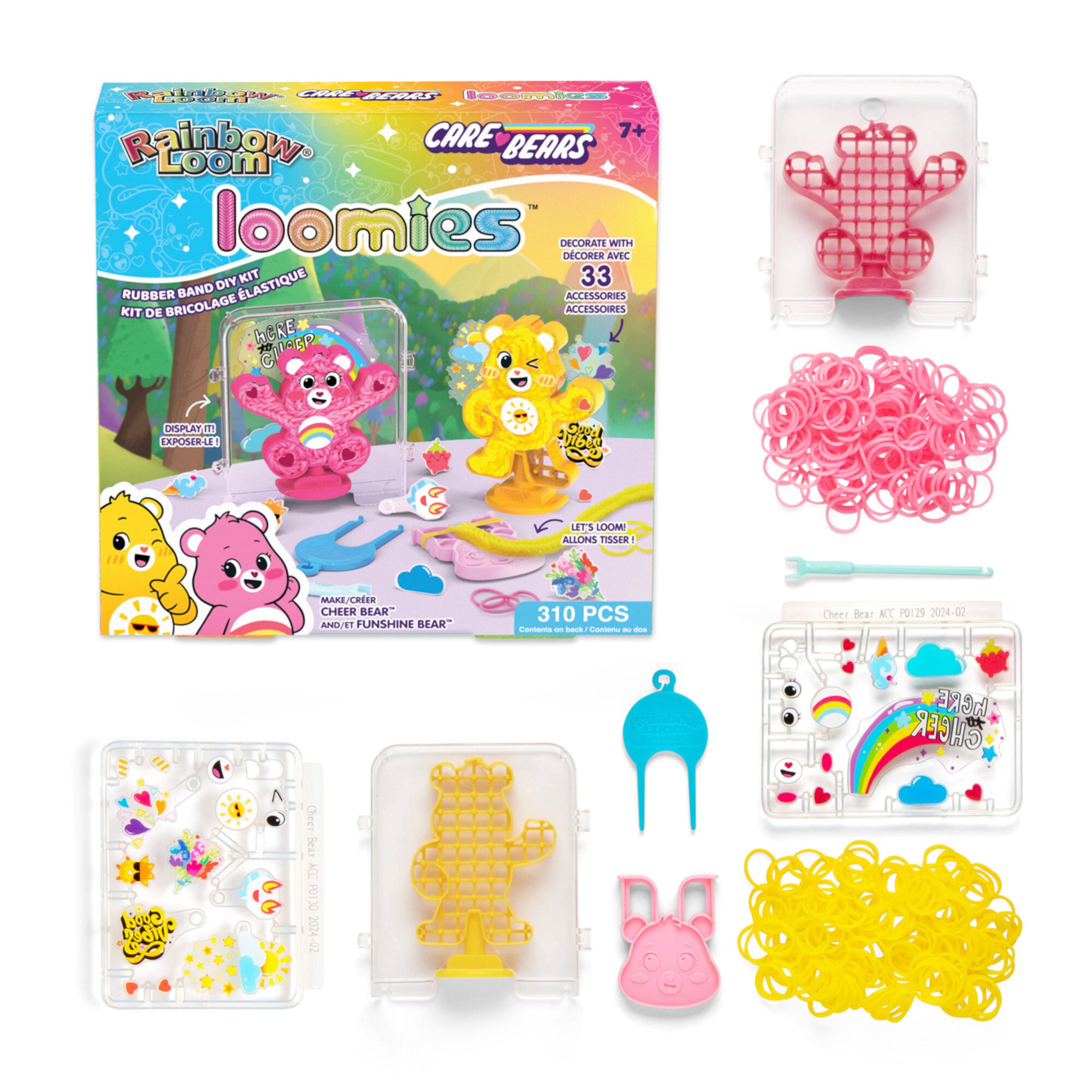 Rainbow Loom: Care Bears Loomies - Cheer Bear & Funshine Bear DIY Bracelet Kit Rainbow Loom