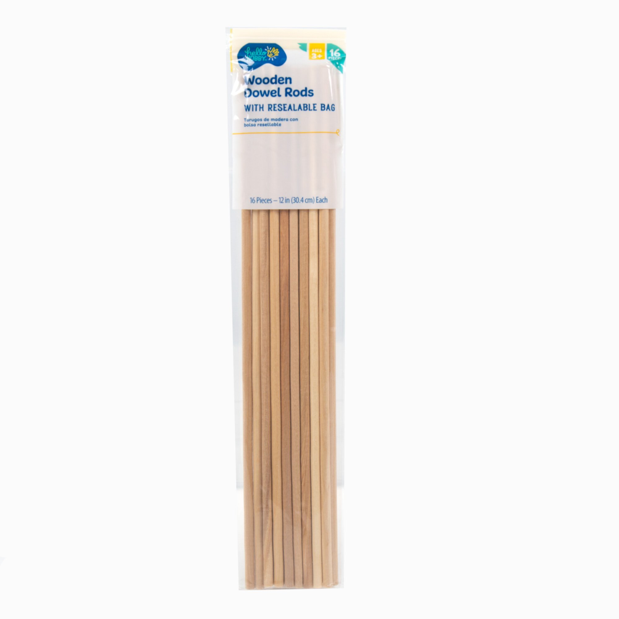 Hello Hobby Wood Dowels, 16-Pack Hello Hobby