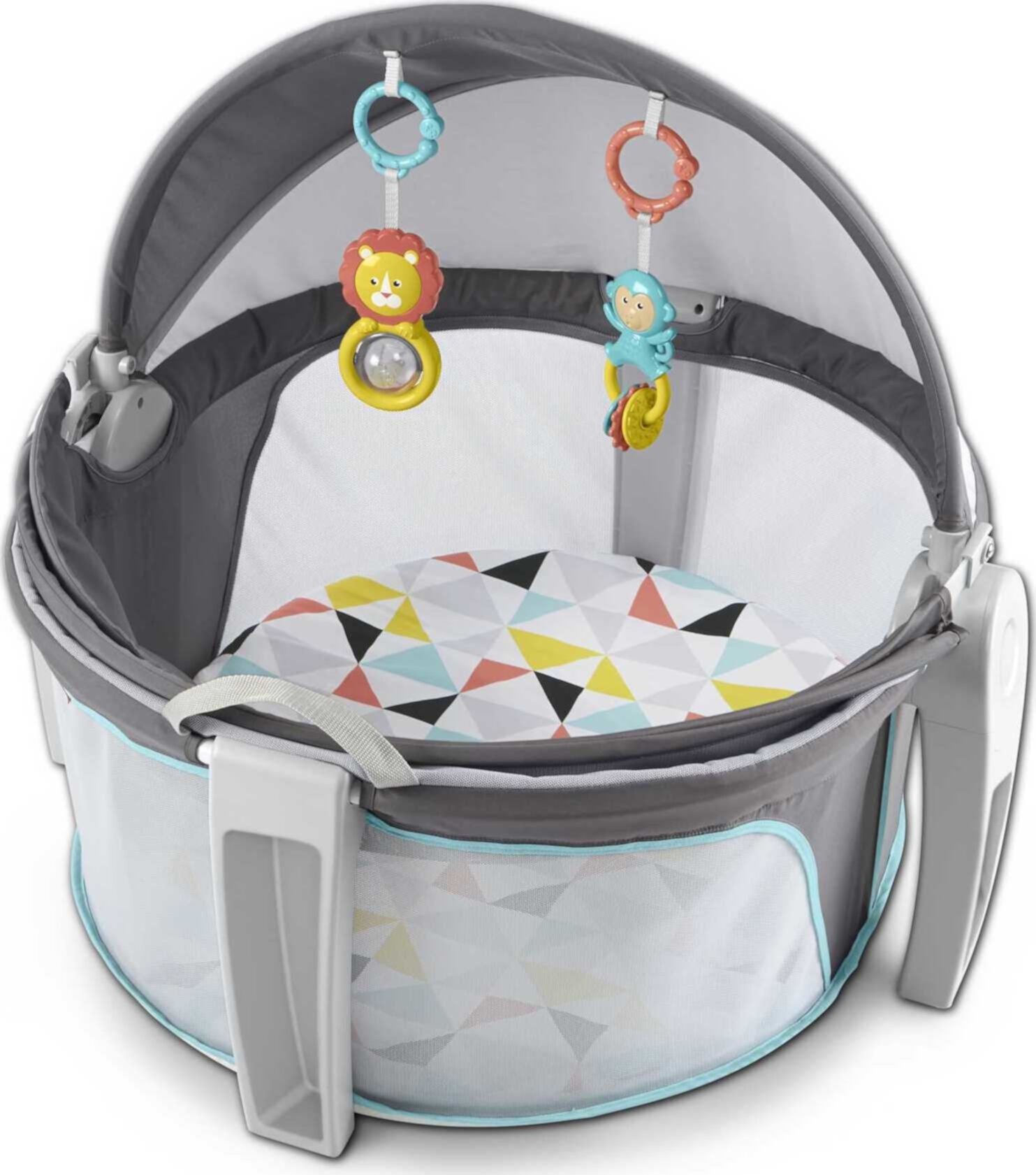 Fisher-Price On-the-Go Infant Dome Portable Bassinet and Play Space, Unisex, Windmill Fisher-Price