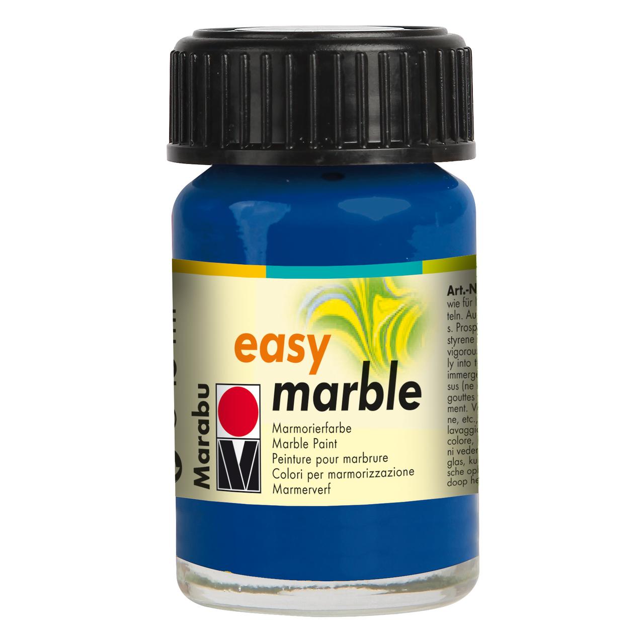 Маркер для мрамора Easy Marble, 15 мл, тёмный ультрамарин, для детей от 9 лет Marabu