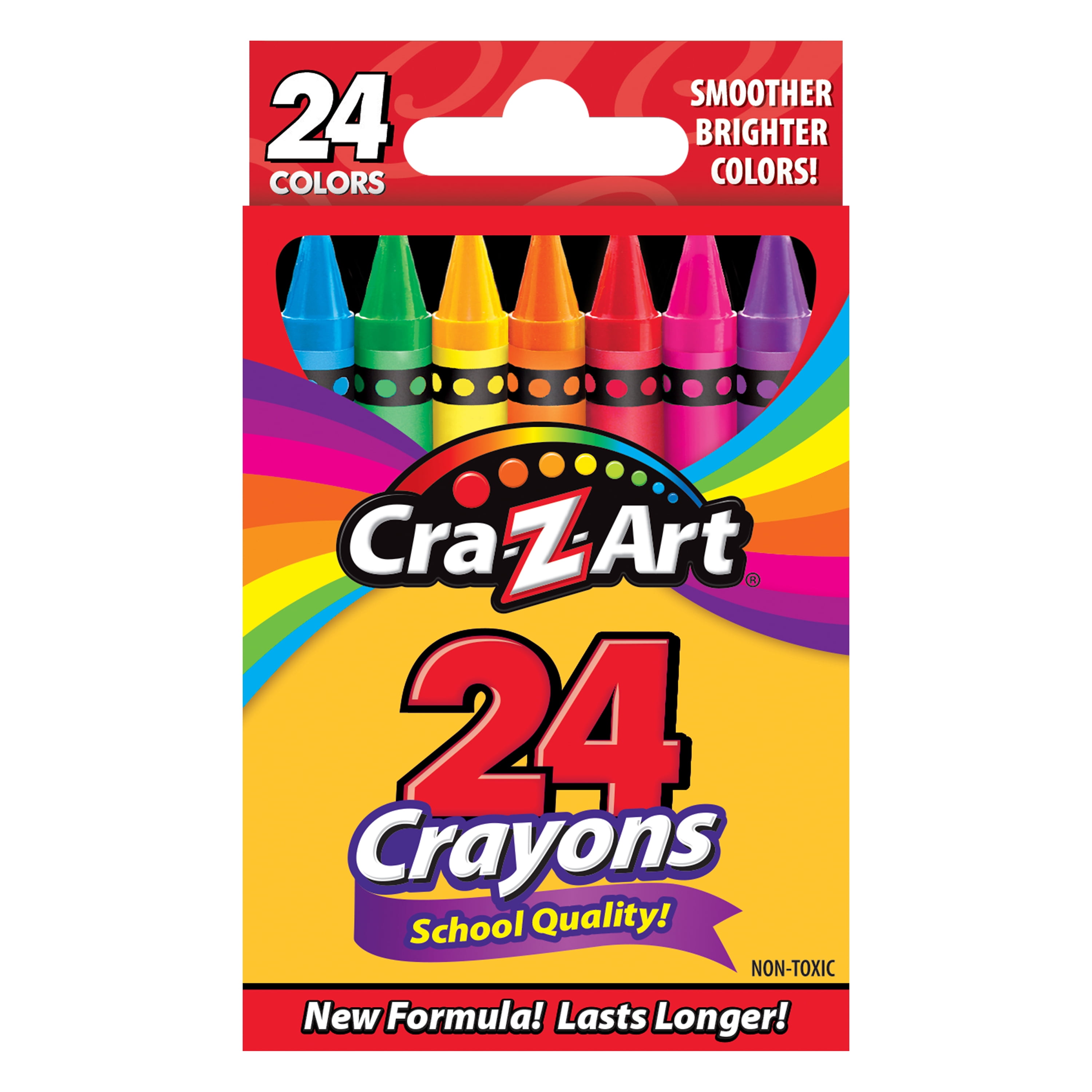 (6 pack) Cra-Z-Art School Quality Multicolor Crayons, 24 Count, Back to School Supplies Cra-Z-Art