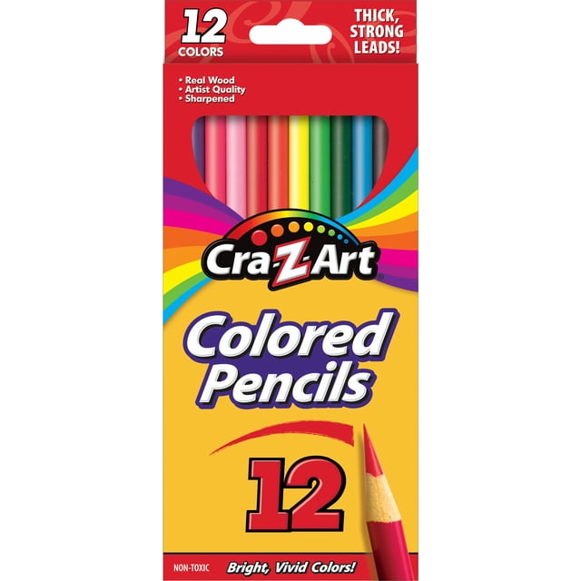 Cra-Z-Art Colored Pencils, 12 Count, Beginner Child to Adult, Back to School Supplies Cra-Z-Art