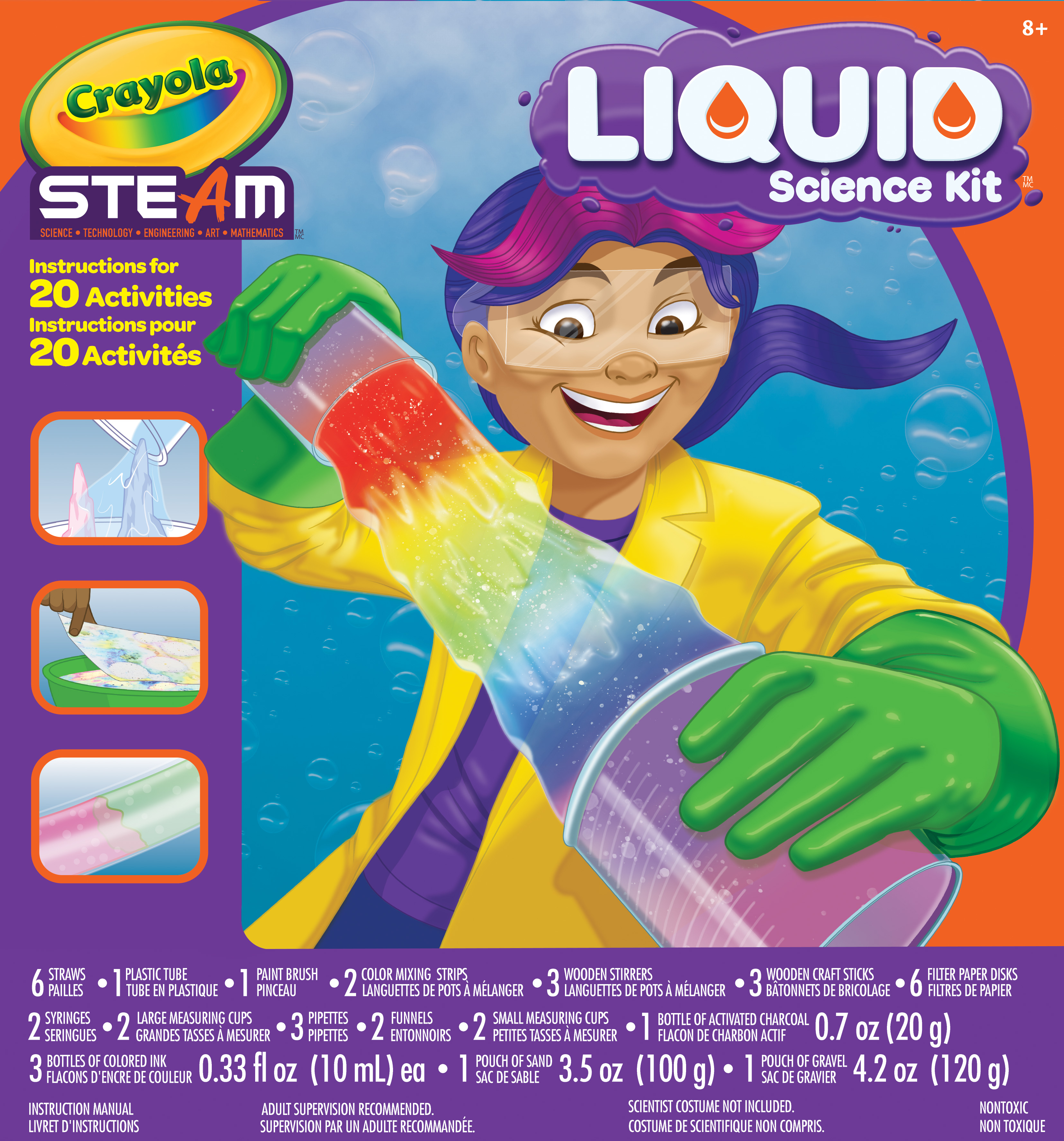 Crayola Liquid Science Kits for Kids, 15 Pcs, Stem Toy, Holiday Gift for Kids, Learning Toy, Chemistry Set Crayola