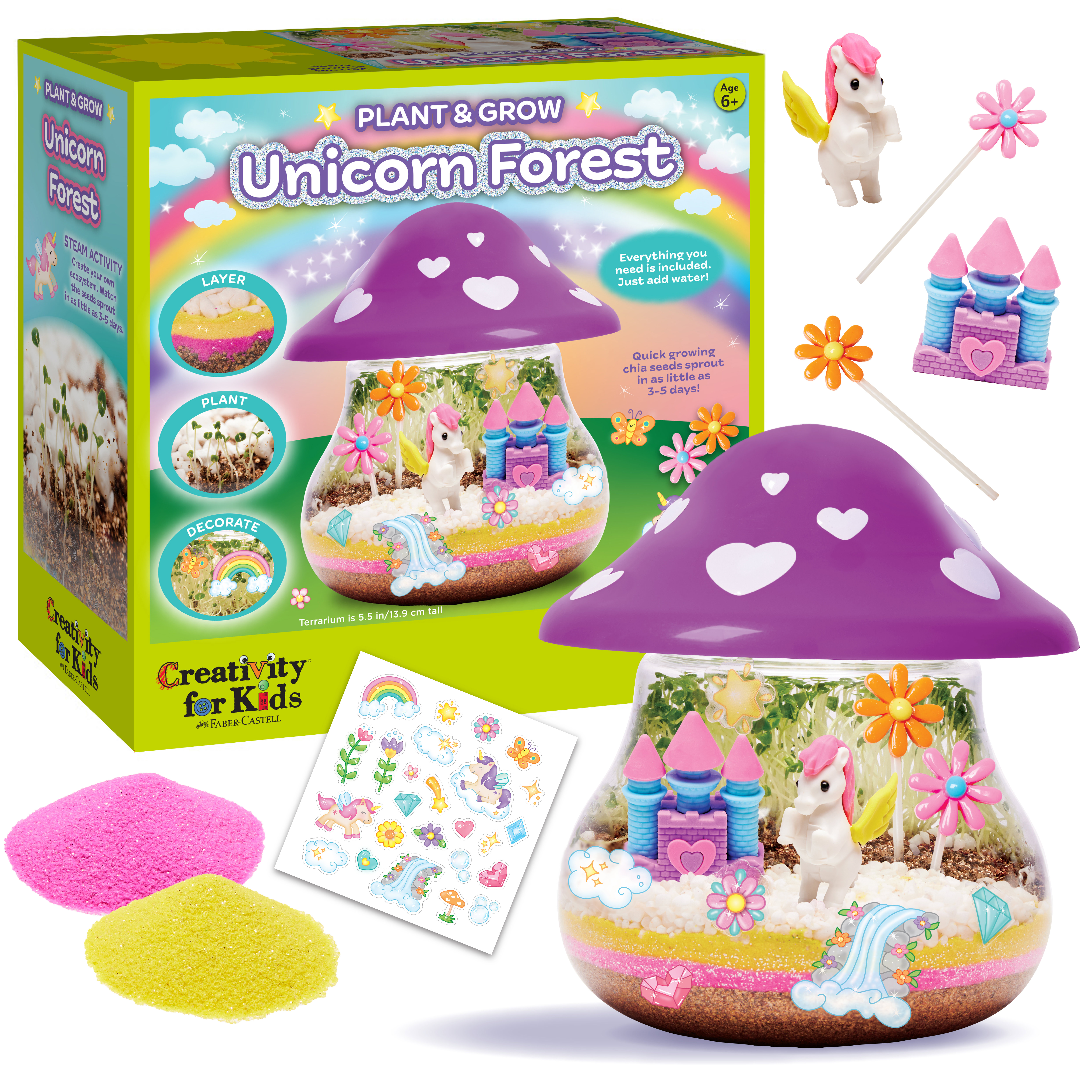 Creativity for Kids Plant and Grow Unicorn Forest: Girl Toys and Gift Set, Unicorn Crafts Ages 6-8+ Creativity for Kids