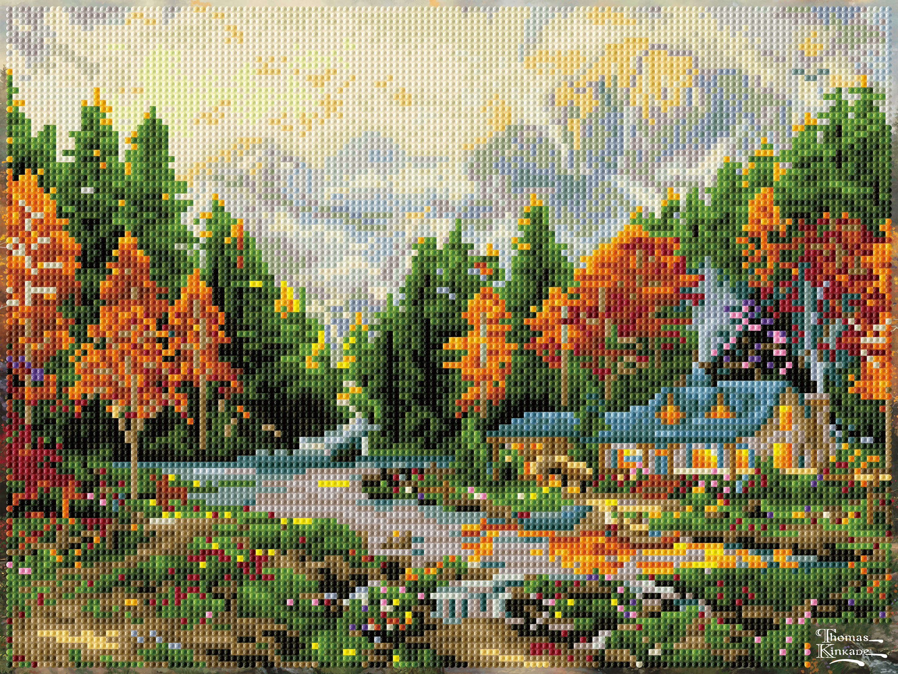 DIAMOND DOTZ® Evening at Autumn Lake Special Edition Diamond Painting Kit DIAMOND DOTZ