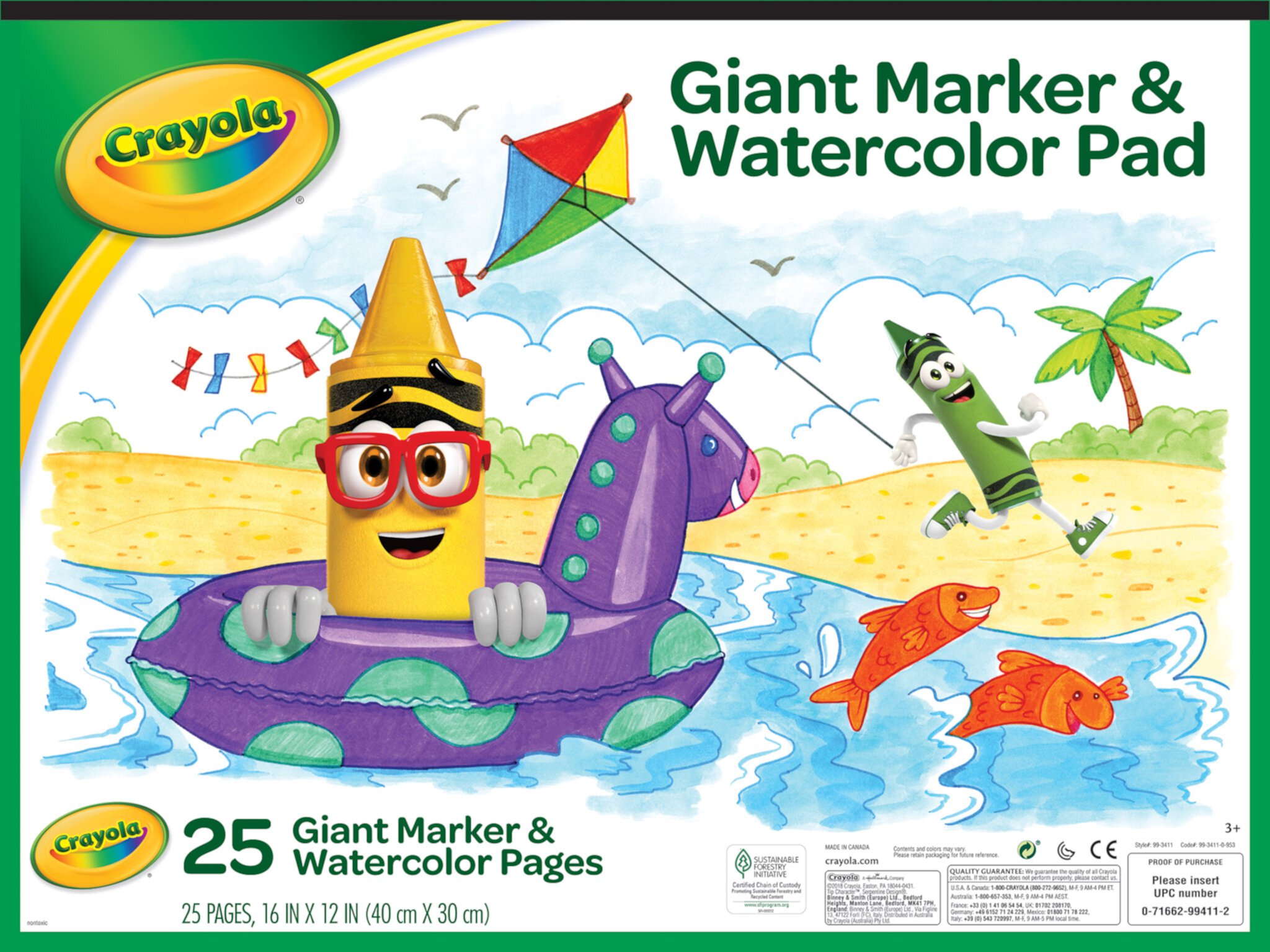 Crayola Giant Marker and Watercolor Pad, 25 Pages Crayola