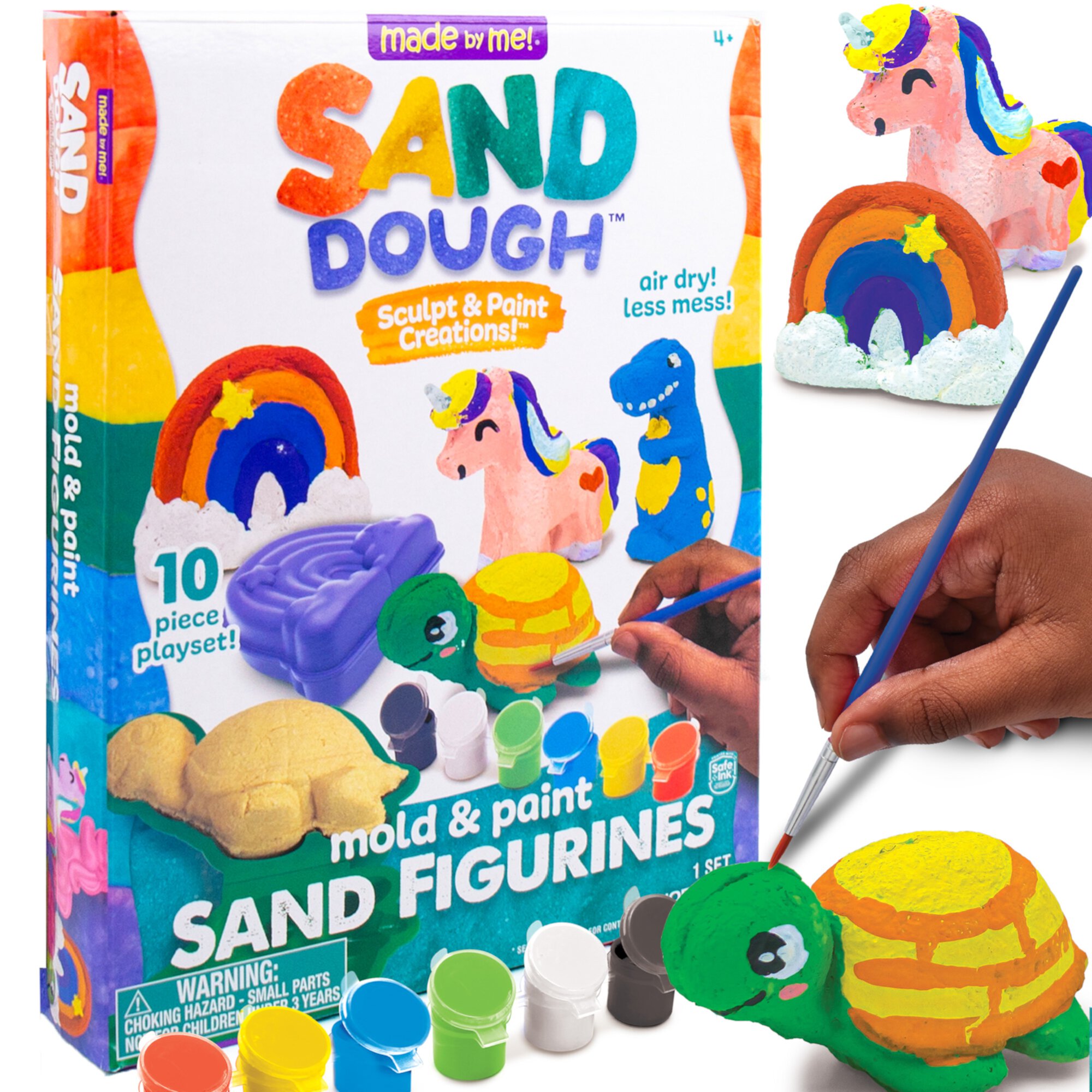 Made By Me Create Your Own Sand Dough Sculpt & Paint Figurines Kit,  Child, Ages 4+ Made By Me