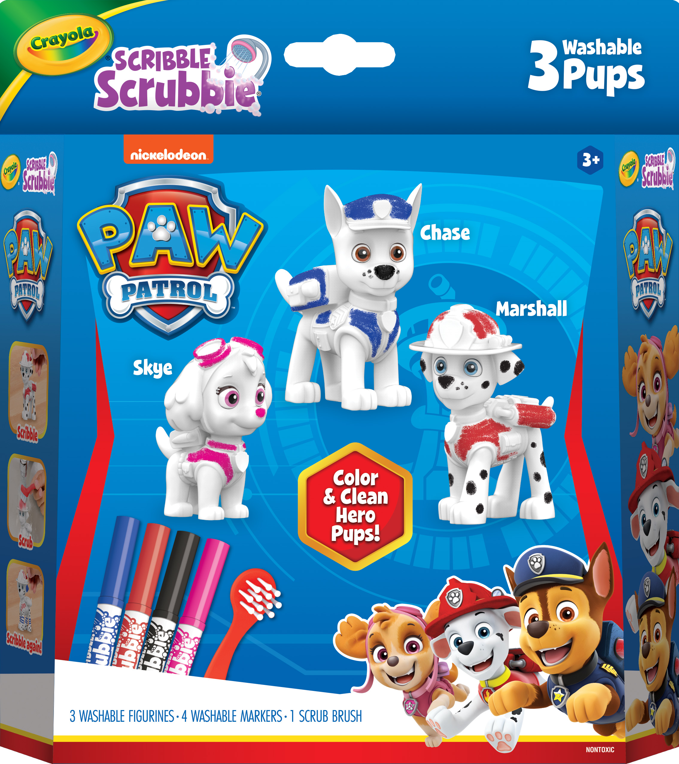 Crayola PAW Patrol Scribble Scrubbie Pets, 3ct, Toddler Stocking Stuffers, PAW Patrol Toy, Holiday Gift for Kids, 3+ Crayola