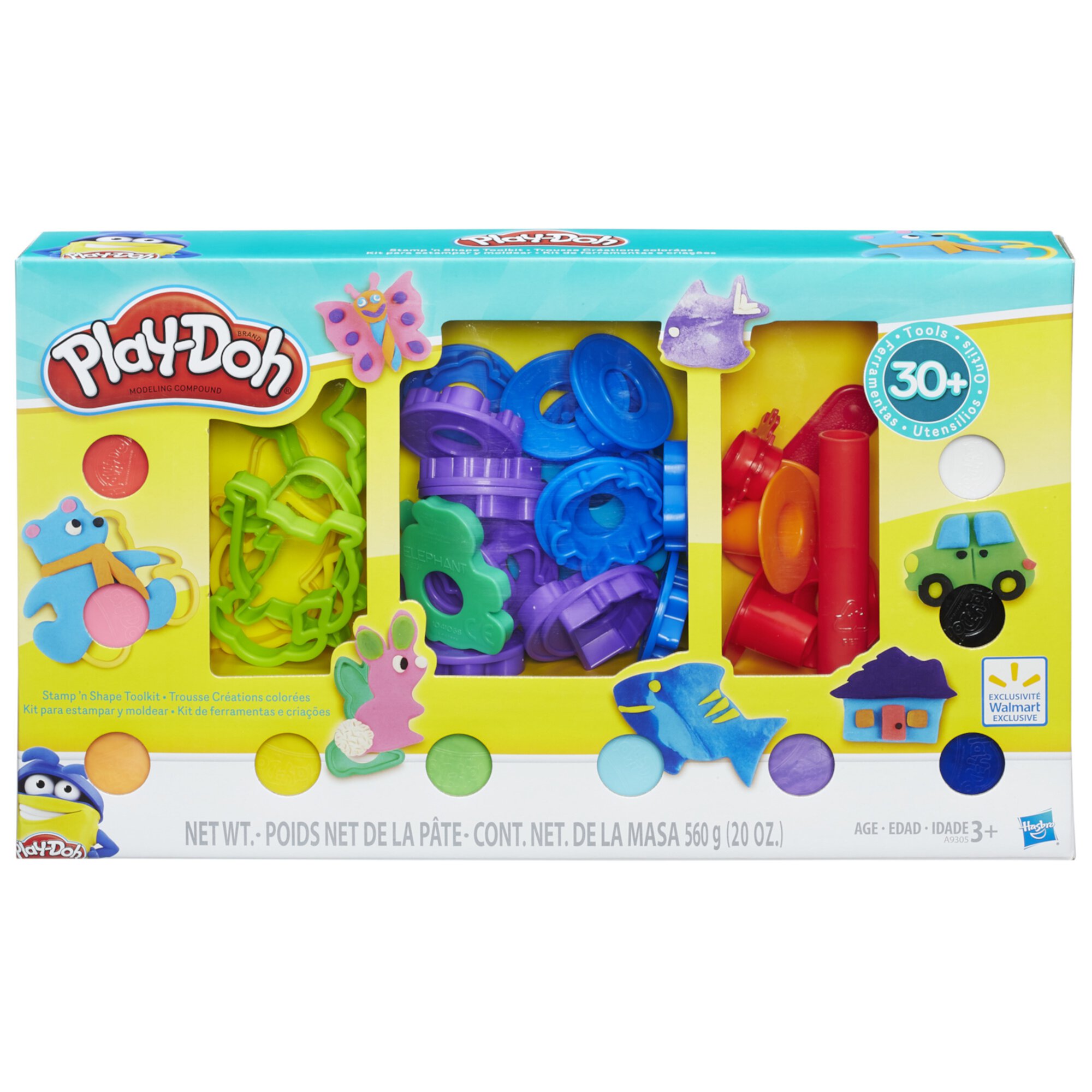 Play-Doh Stamp ‘n Shape Toolkit, 21 Stamps, 5 Cookie Cutters & 10 Colors, Preschool Toys, Only At Walmart Play-Doh