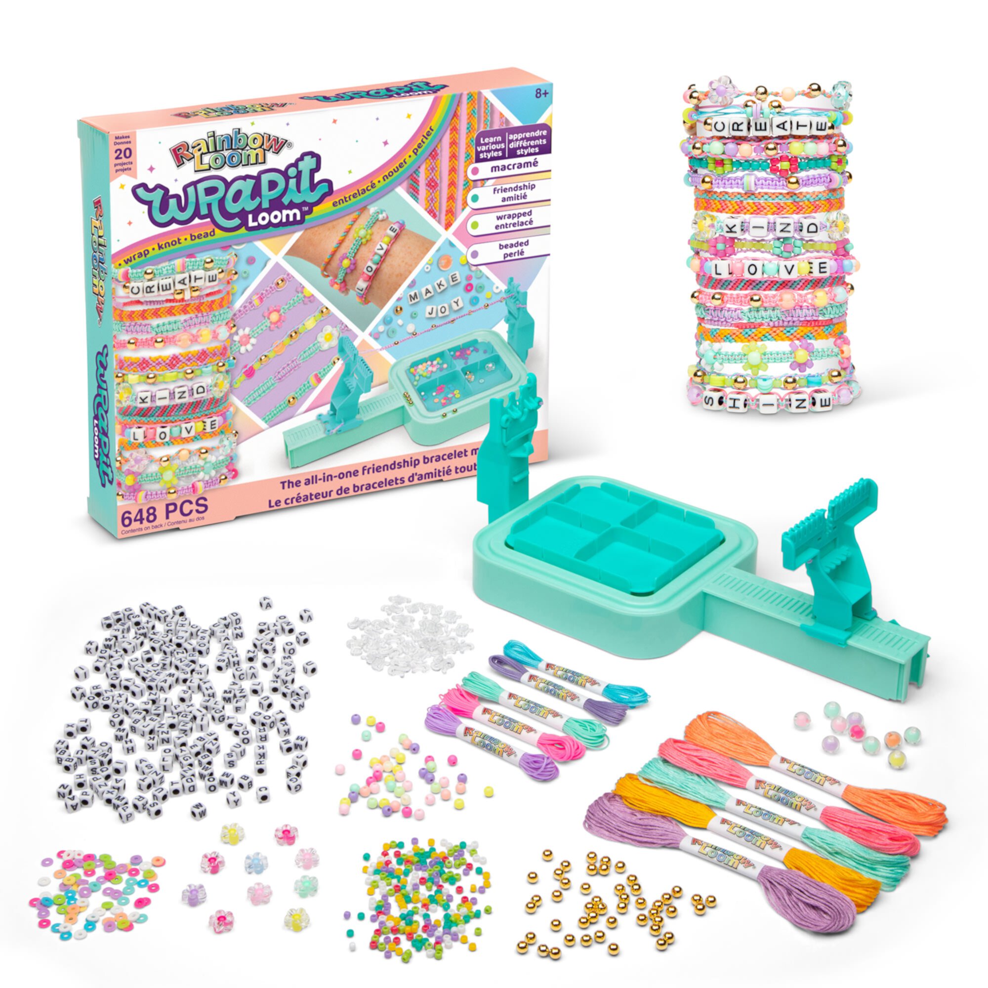 Rainbow Loom: Wrapit Loom Bracelet Maker DIY Friendship String Bracelet Kit Rainbow Loom