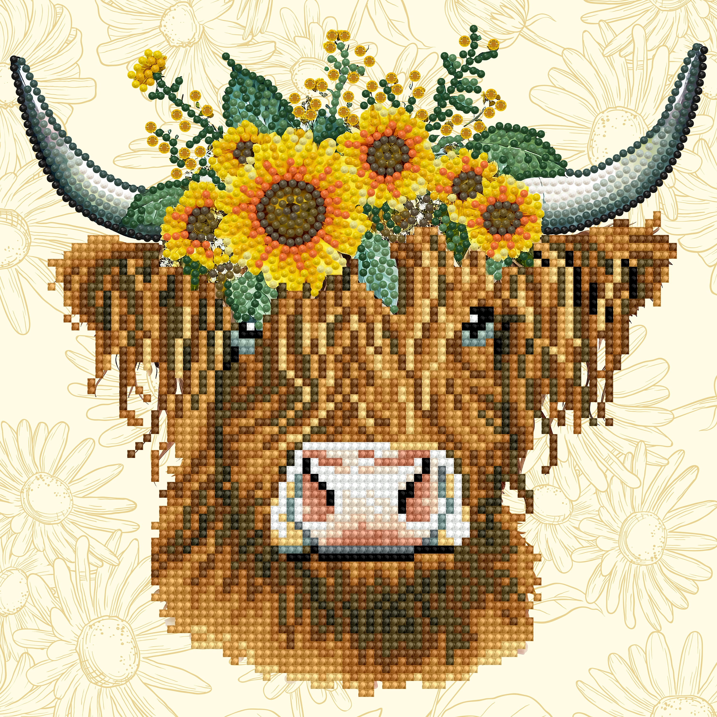 DIAMOND DOTZ® Sunflower Cow Special Edition Diamond Painting Kit DIAMOND DOTZ