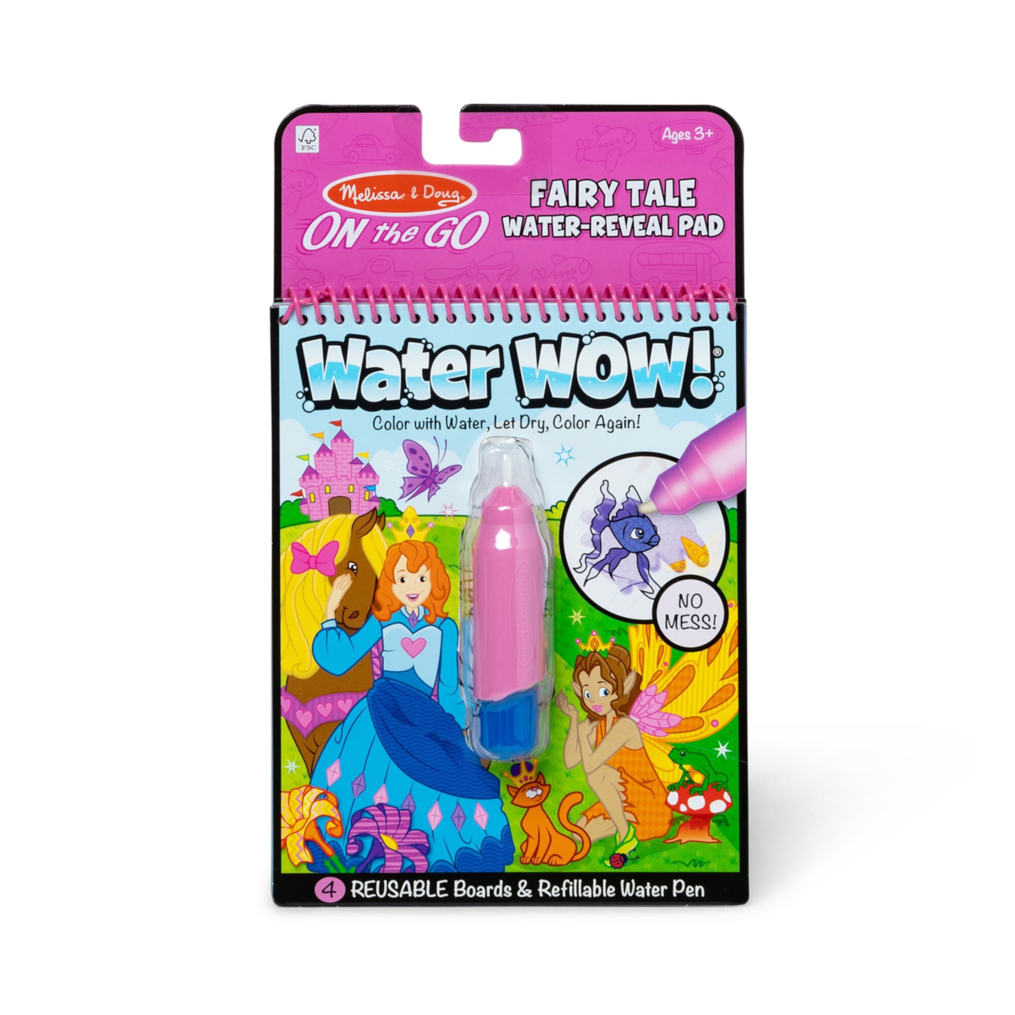 Melissa & Doug On the Go Water Wow! Reusable Water-Reveal Activity Pad - Fairy Tale - FSC Certified Melissa & Doug