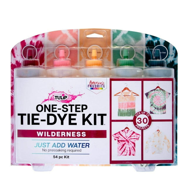 Tulip One-Step Tie-Dye 5 Color Kit Wilderness, Nature-Inspired Colors in 8 fl oz Bottles Tulip