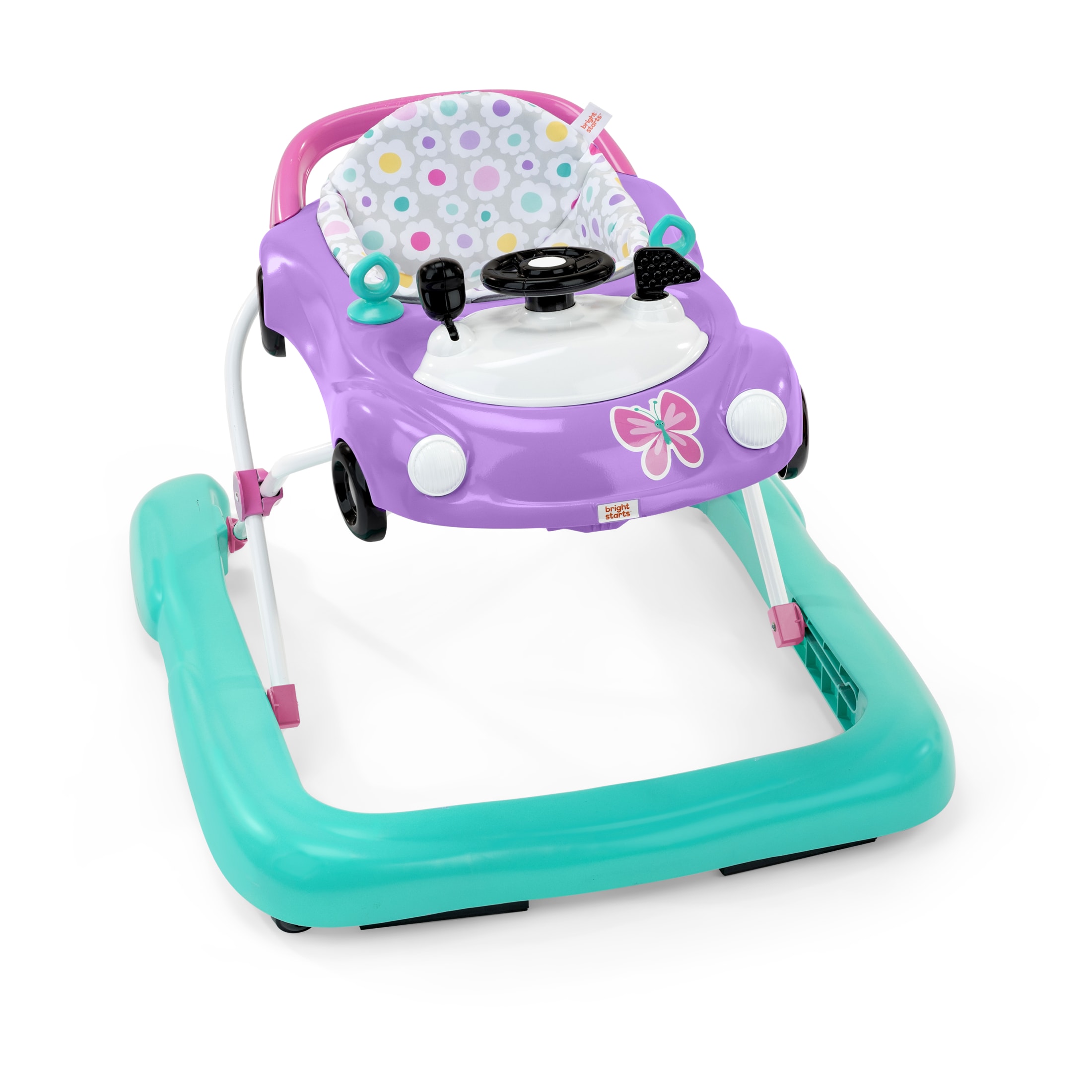 Bright Starts Little Speedster 3-in-1 Car Walker, Purple, Infant to Toddler Bright Starts