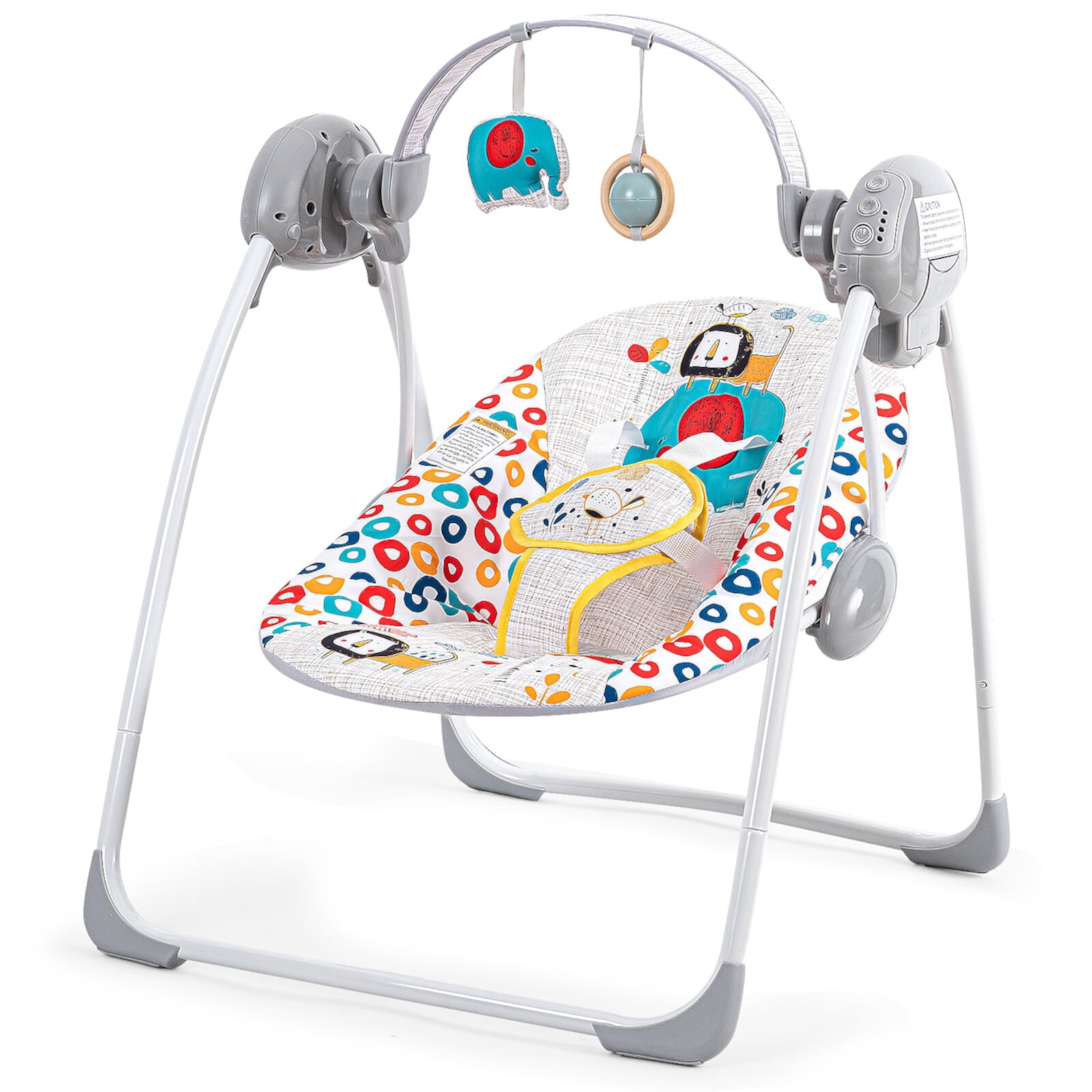 Baby Swings ,Portable Baby Swings for Infants to Toddler with Automatic 6-Speed,Adaptable and Compact Baby Swings with Music,2 Toys,Soft Head Support,Timing,for Babies 0-6 Months 6-20 lbs AskCat