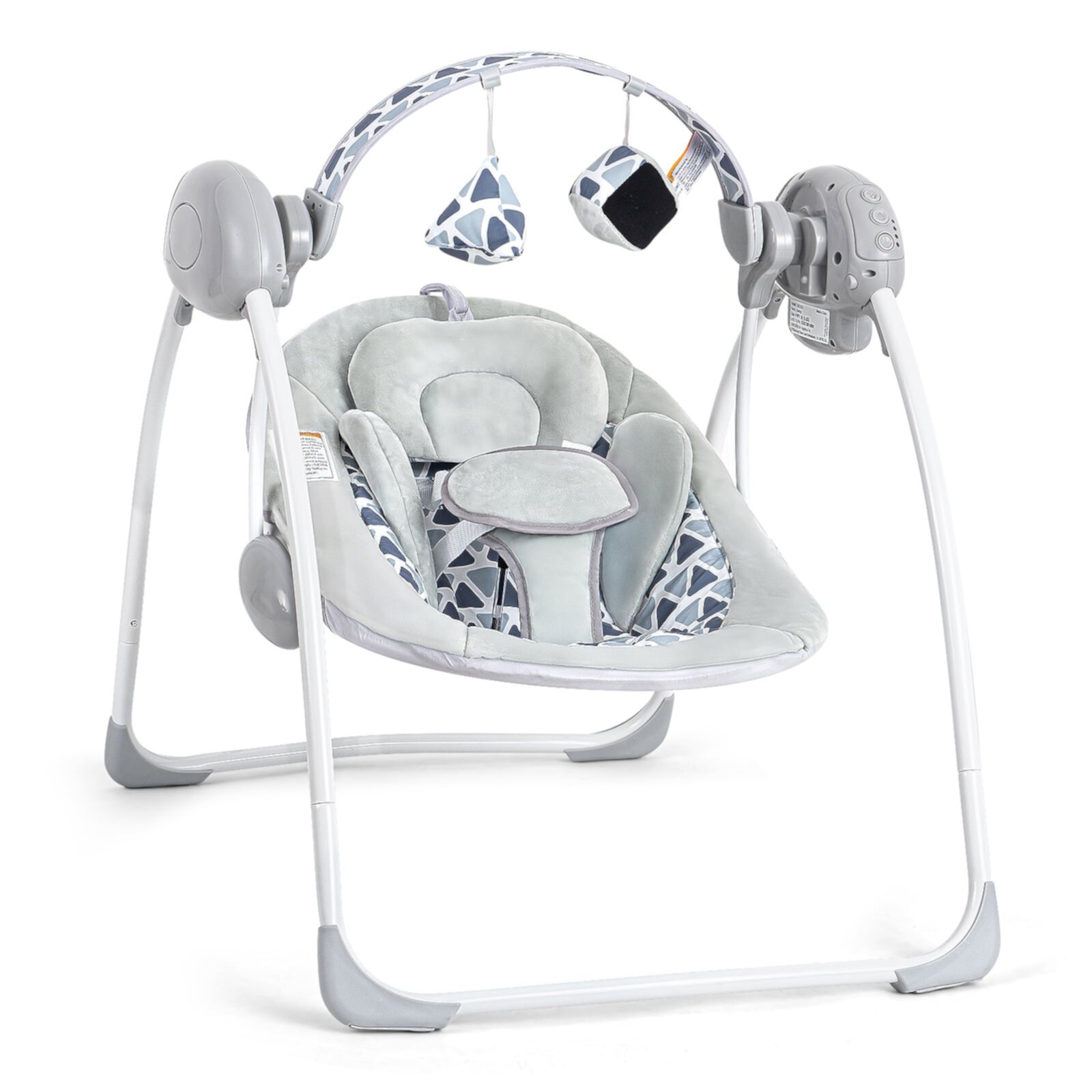 Baby Swings for Infants,Baby Swing,Easy-Fold Infant Swing with Adaptable Speed,Music,Timing,Portable Baby Swing Indoor/Outdoor,Baby Swing for Babies 0-6 Months 6-20 lbs White AskCat