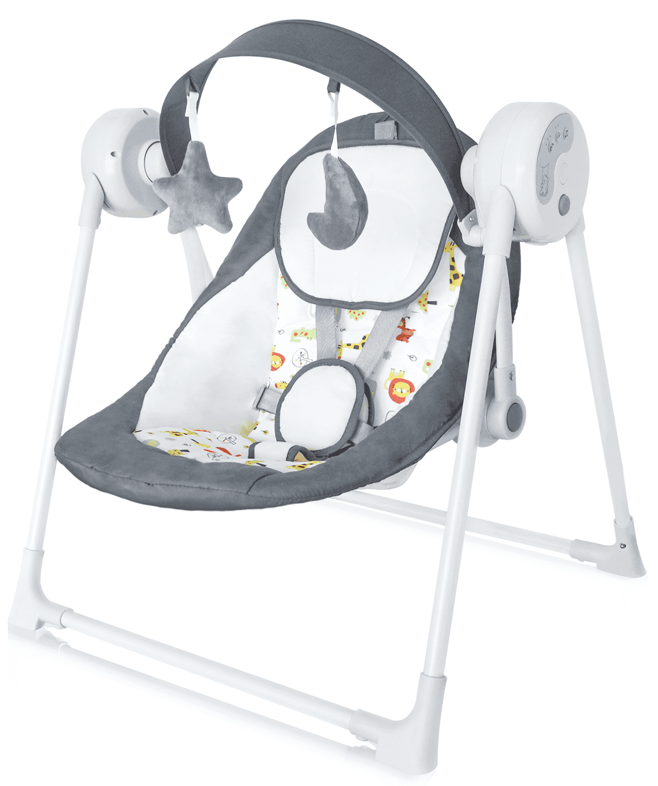 Yadala Baby Swing, Foldable Baby Swing for Infants with 5 Speed, 12 Music, 0-12 Months, Pink Yadala