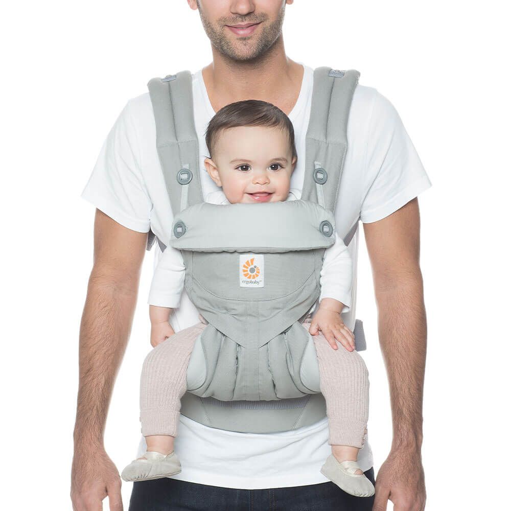 Ergobaby Omni 360 All-Position Baby Carrier for Newborn to Toddler with Lumbar Support (7-45 Pounds), Pearl Grey Ergobaby