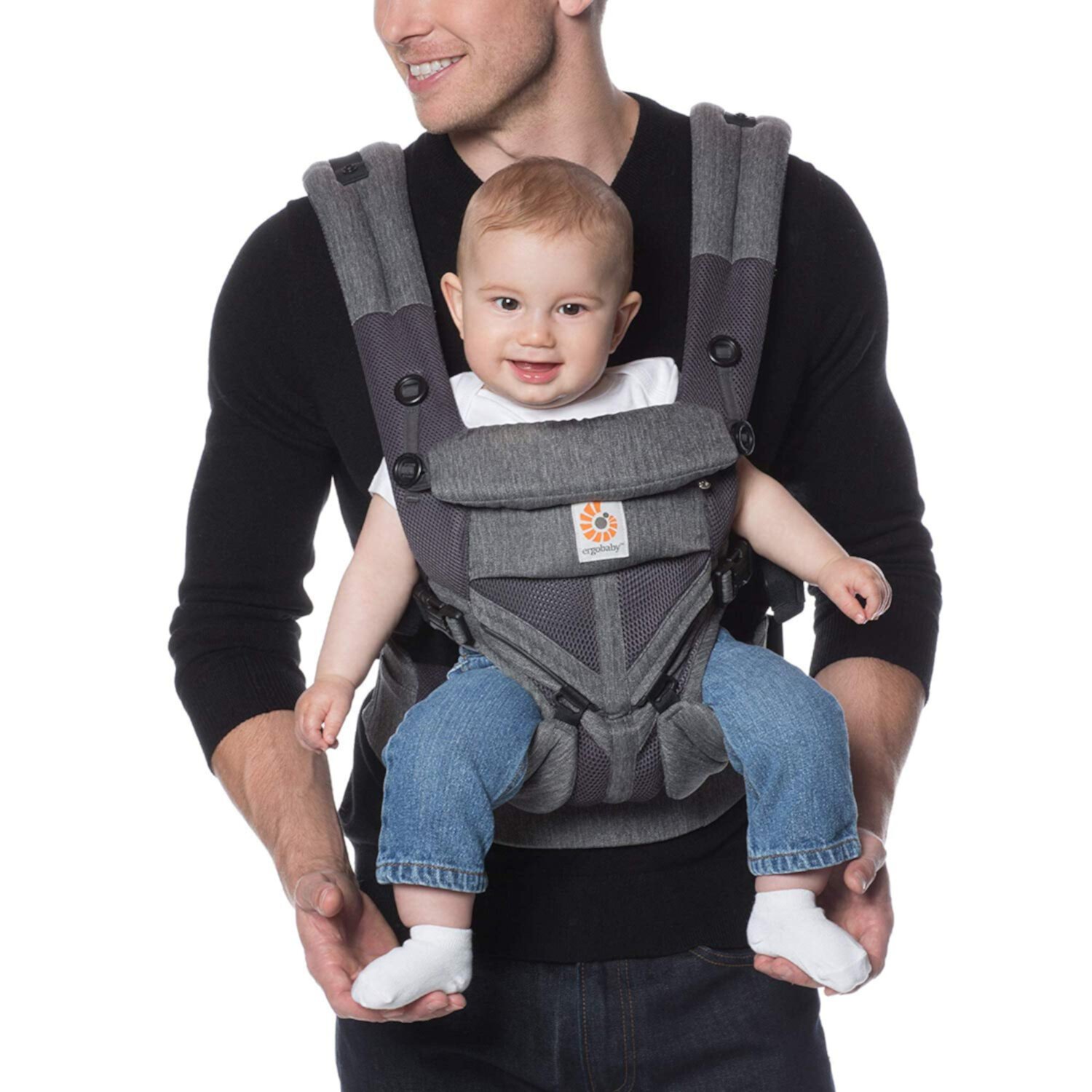 Ergobaby Carrier, Omni 360 All Carry Positions Baby Carrier with Cool Air Mesh, Midnight Blue Ergobaby