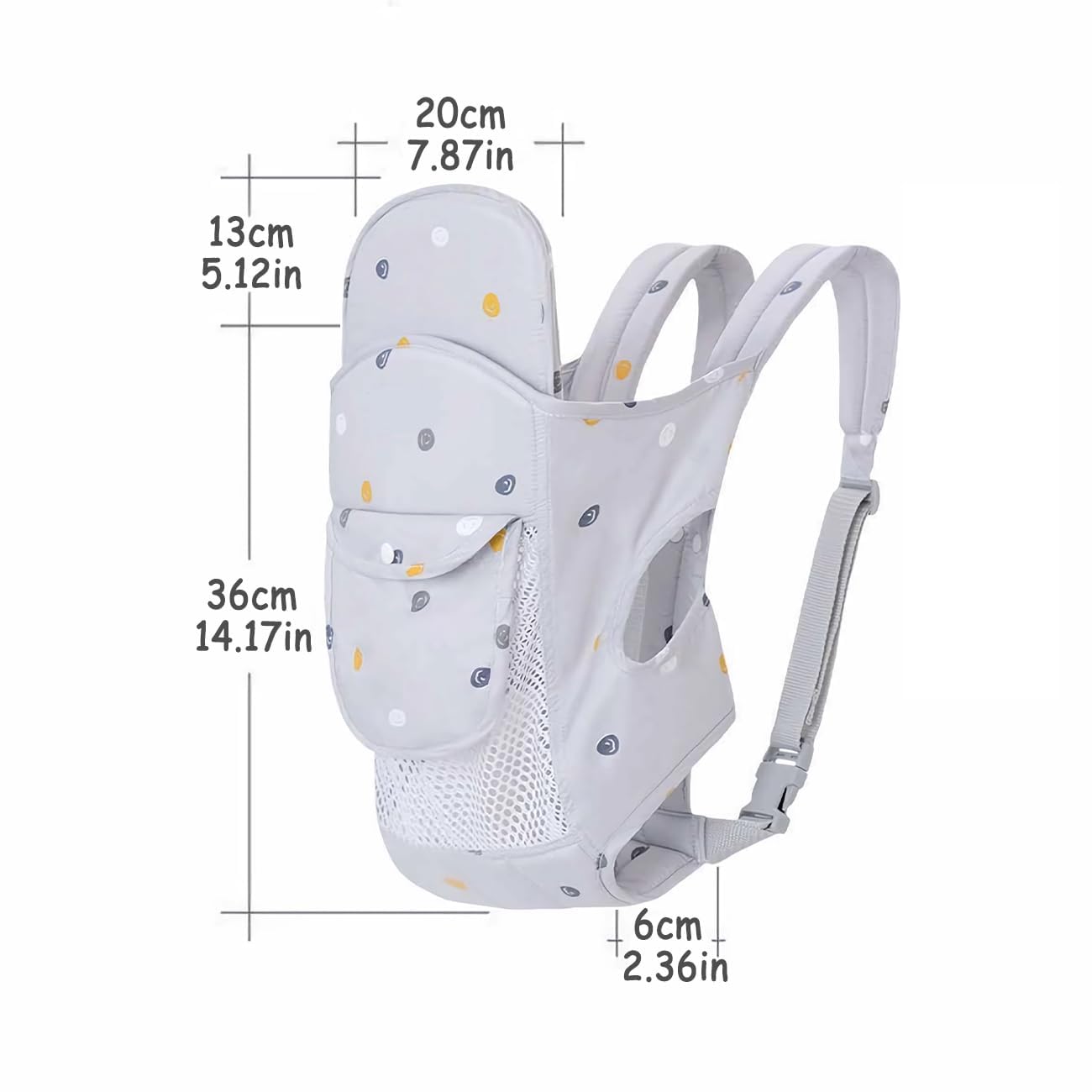 Tyethy Baby Carrier, 4-in-1 Baby Strap Carrier with Adjustable Holder for Toddlers Infant ,up 44 lbs Gray Tyethy