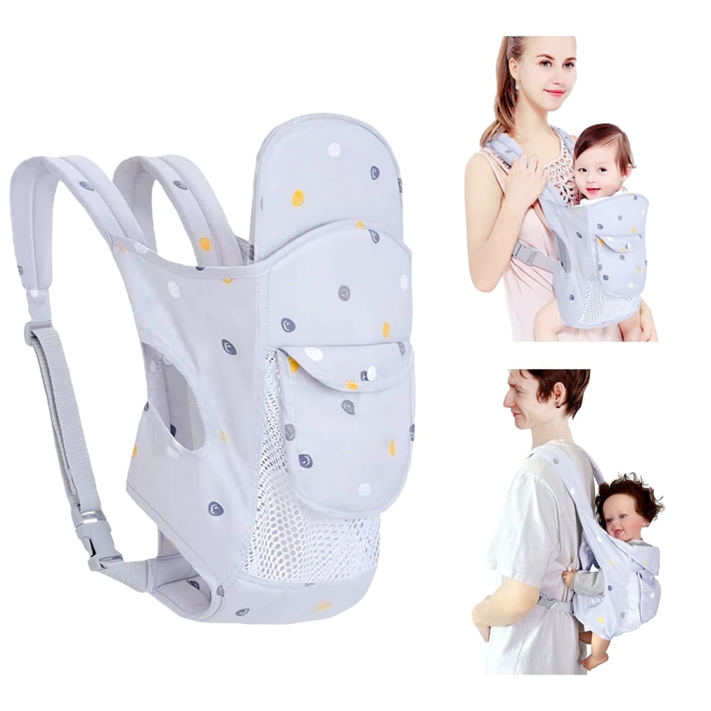 Tyethy Baby Carrier, 4-in-1 Baby Strap Carrier with Adjustable Holder for Toddlers Infant ,up 44 lbs Gray Tyethy