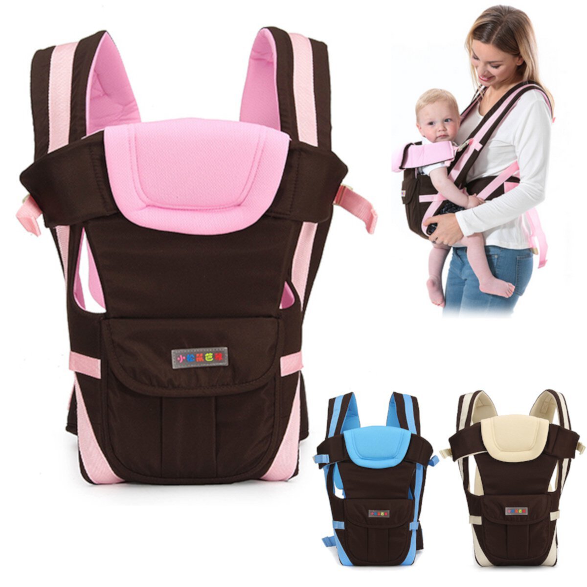 Lightweight Newborn Carrier 4-Positions 360 Degree Ergonomic All Season Baby Sling Carrier Infant Toddler Carrier Backpack Front Back Wrap Rider Soft Breathable Cotton YQSDG