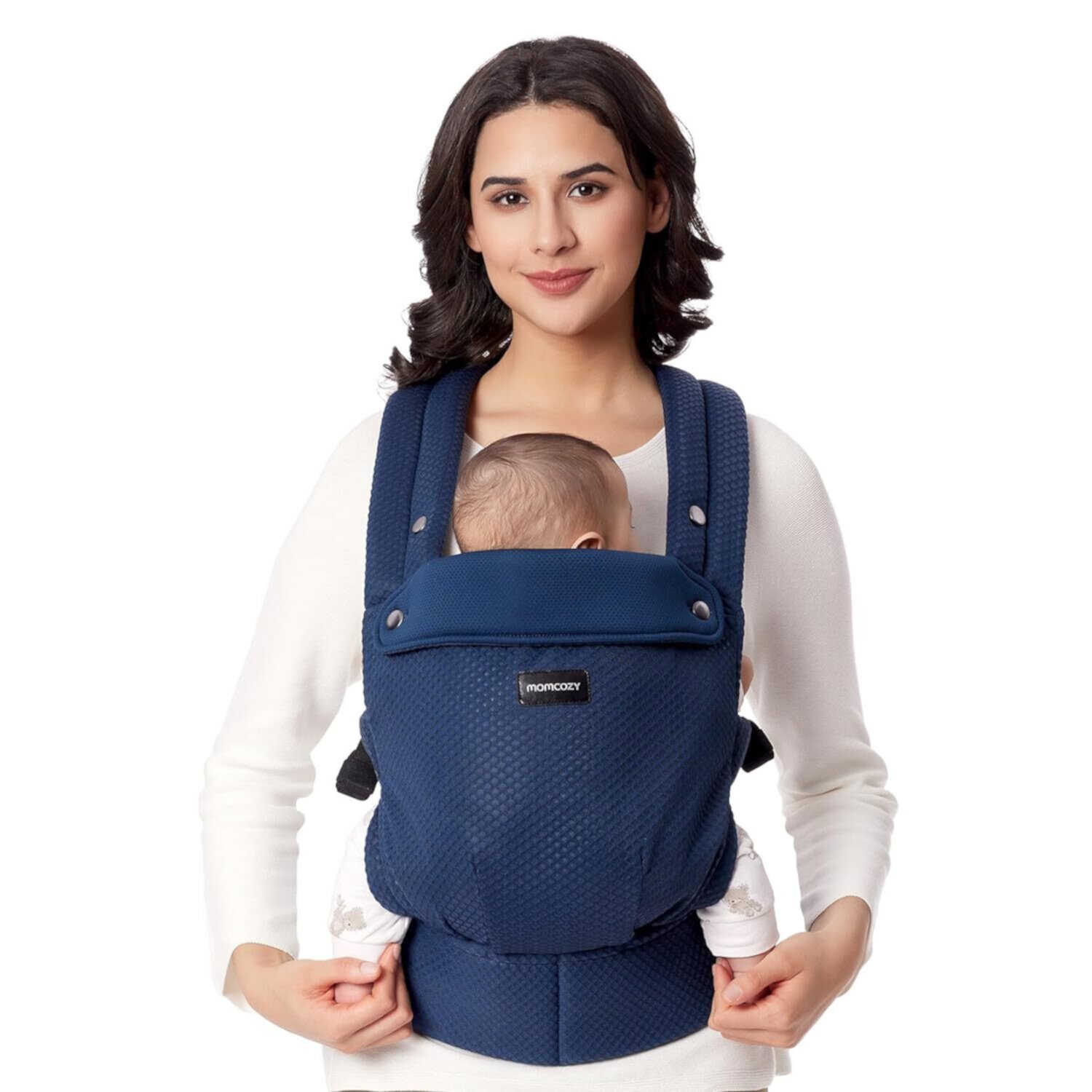 Momcozy Breathable Mesh Baby Carrier, Ergonomic and Lightweight Infant Carrier for 7-44lbs with Enhanced Lumbar Support, All Day Comfort for Hands-Free Parenting Momcozy