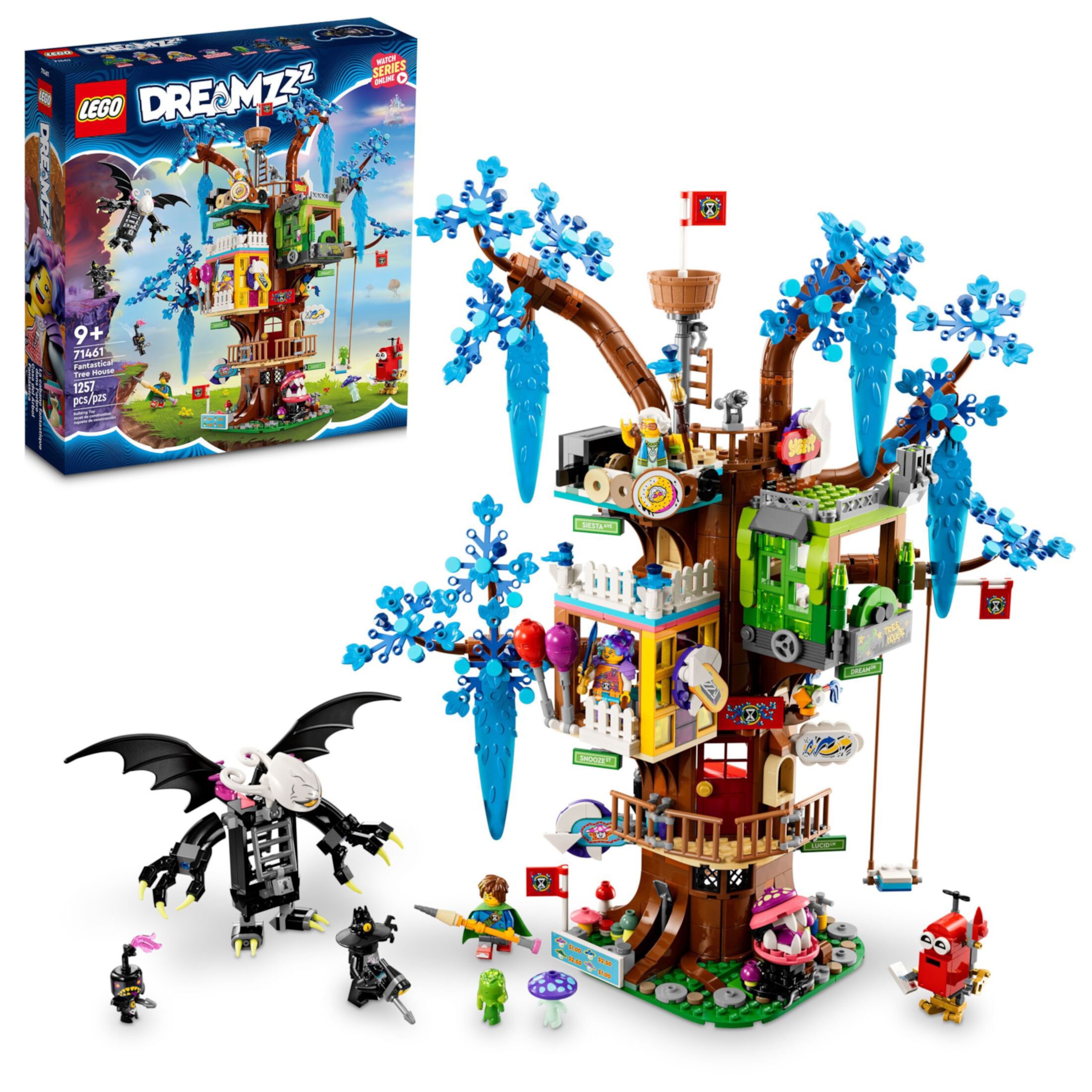 LEGO DREAMZzz Fantastical Tree House 71461 Features 3 Detailed Rooms, Building Toy for Kids Ages 9+ with Big Imaginations, Includes Mrs. Castillo, Izzie, Mateo and the Night Hunter Minifigures Lego