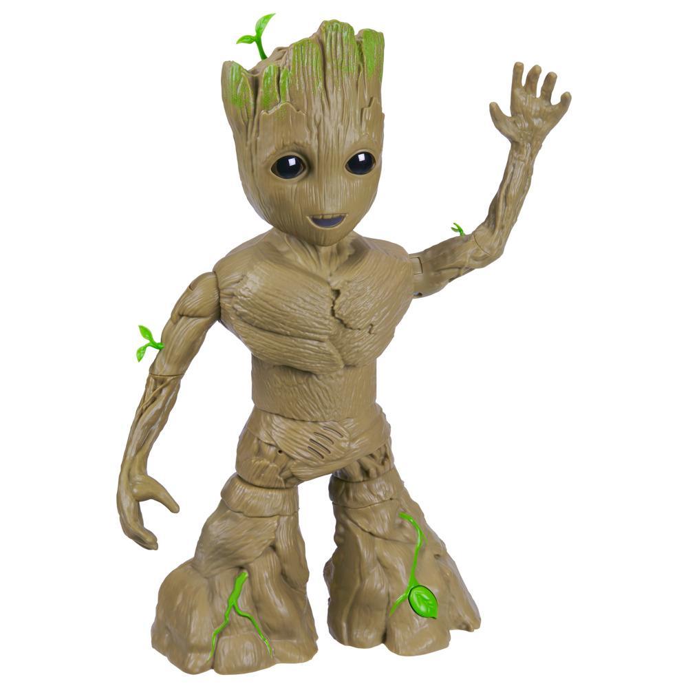 Marvel Studios I Am Groot Groove 'N Grow Groot, 13.5 Inch Interactive Action Figure, Marvel Toys Marvel