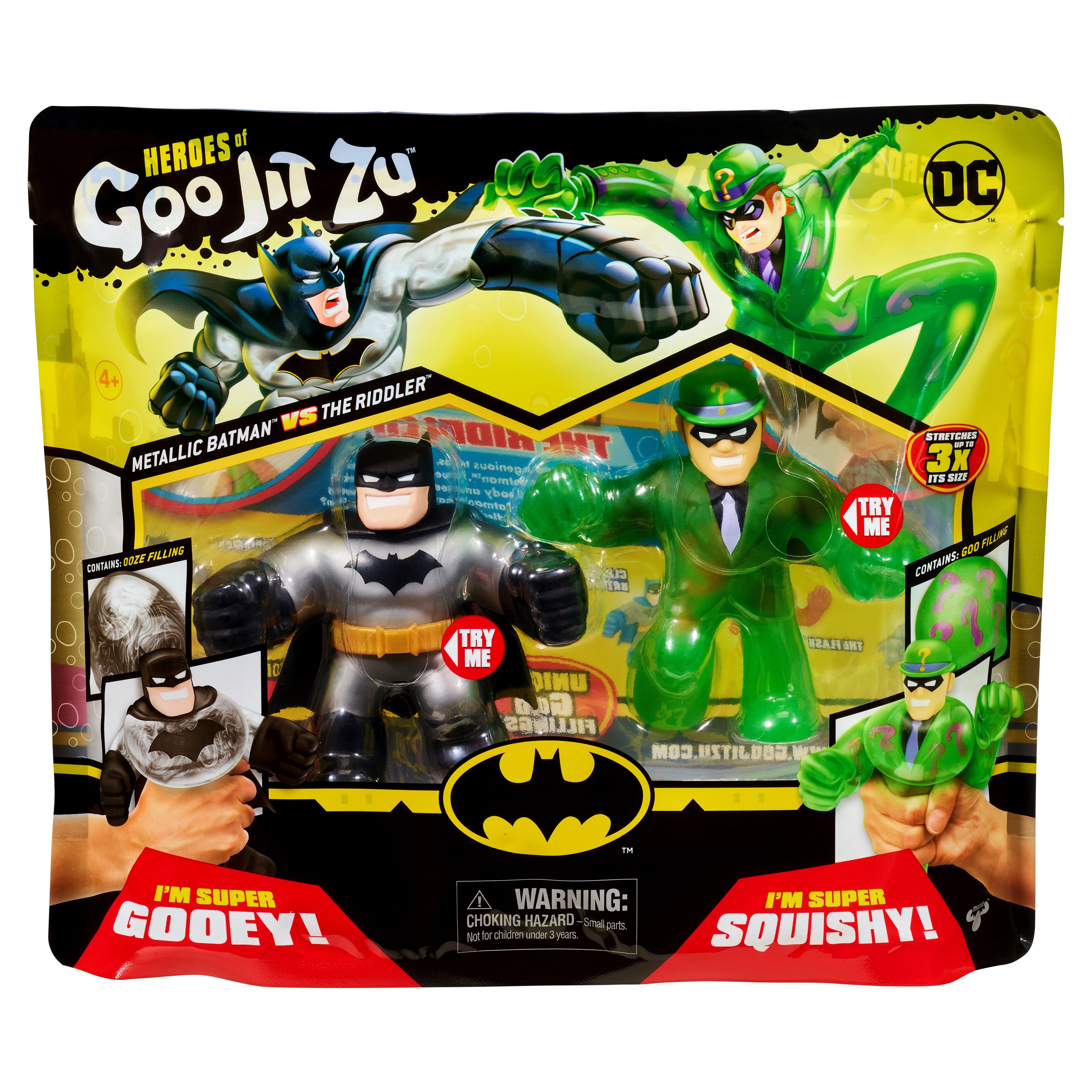 HEROES OF GOO JIT ZU LICENSED DC S2 VERSUS PK - METALLIC BATMAN VS THE RIDDLER DC Comics