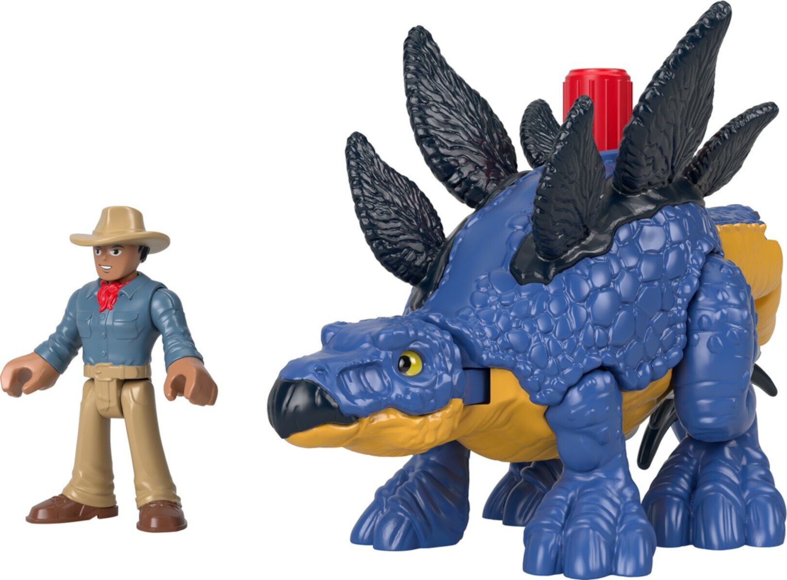 Imaginext Jurassic World Dominion Stegosaurus Dinosaur & Dr. Grant Poseable Figure Set Imaginext