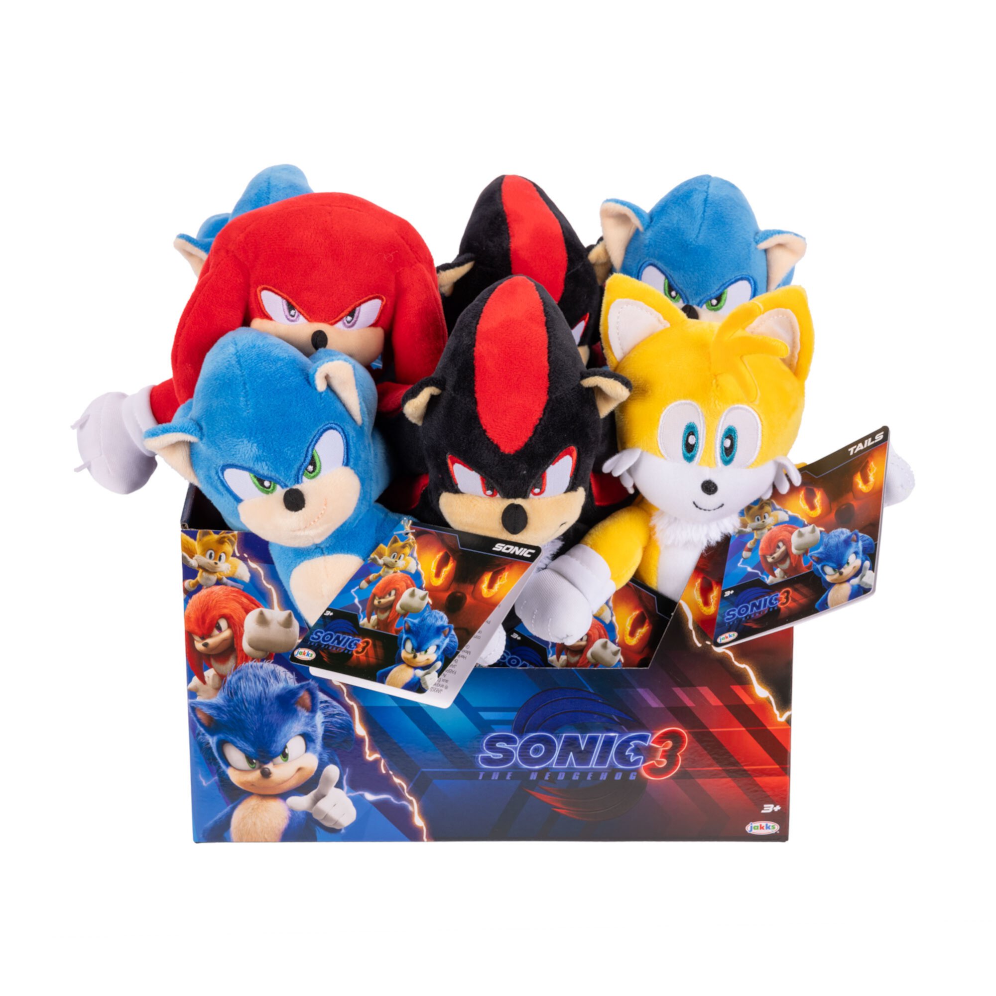 Sonic 3 Movie  9 inch Basic Plush Stuffed Animal Figure Assortment Varies Collect Them All Sonic