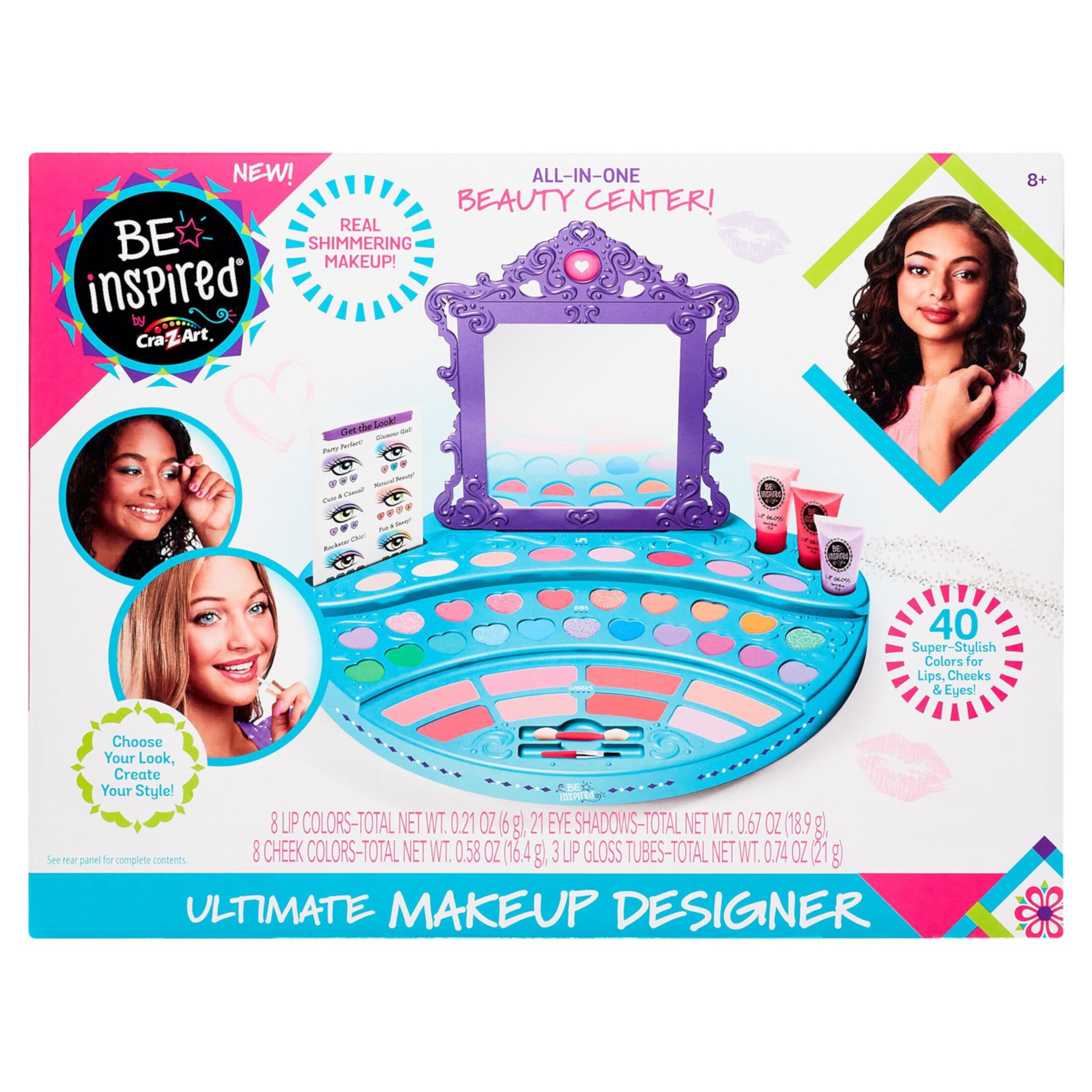 Cra-Z-Art Be Inspired Ultimate Makeup Designer, Multicolor, Child Ages  8 and up Cra-Z-Art