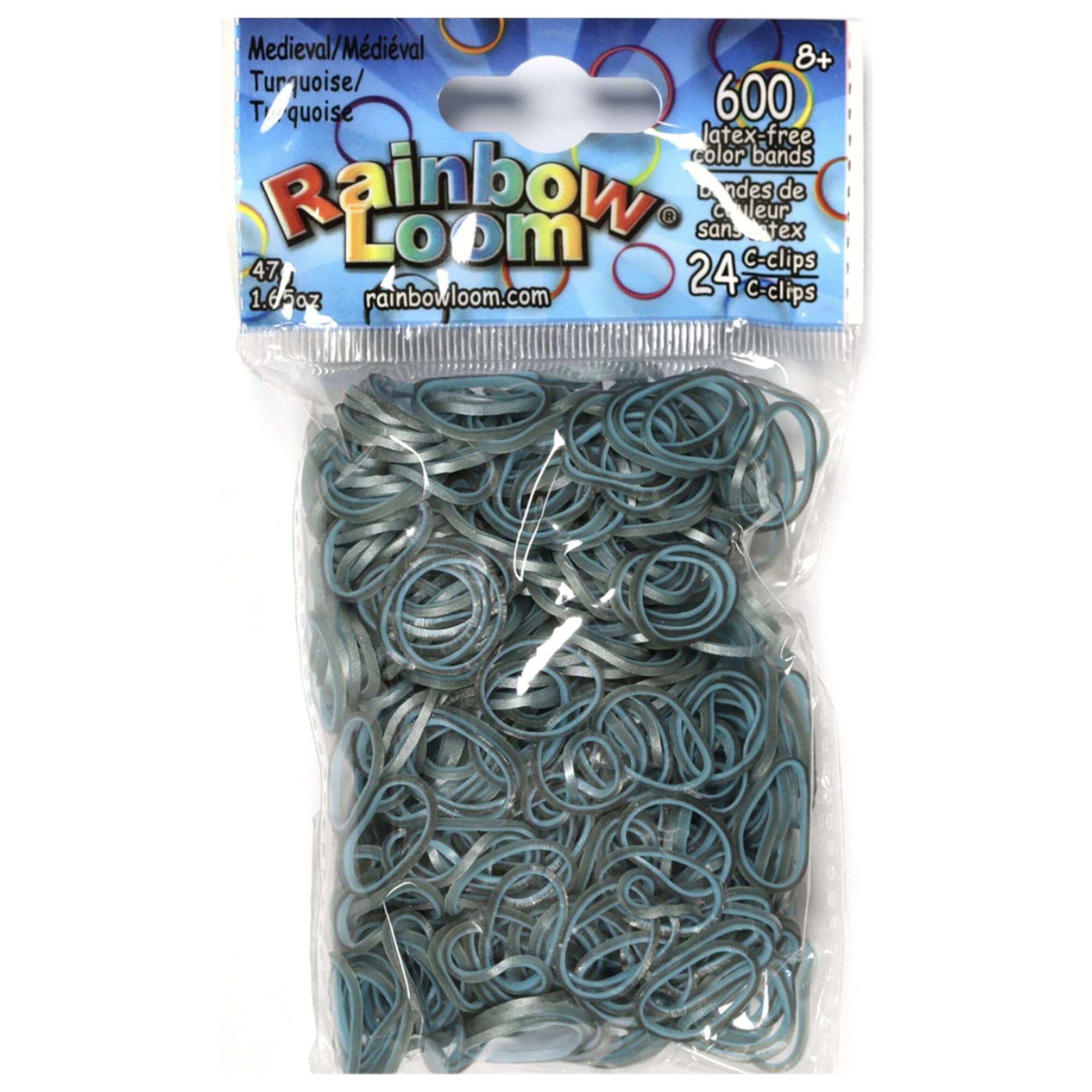 Rainbow Loom Medieval Turquoise High Quality Rubber Bands, the Original Rubber Bands for Everything Rainbow Loom, Children Ages 7 and Up. Rainbow Loom