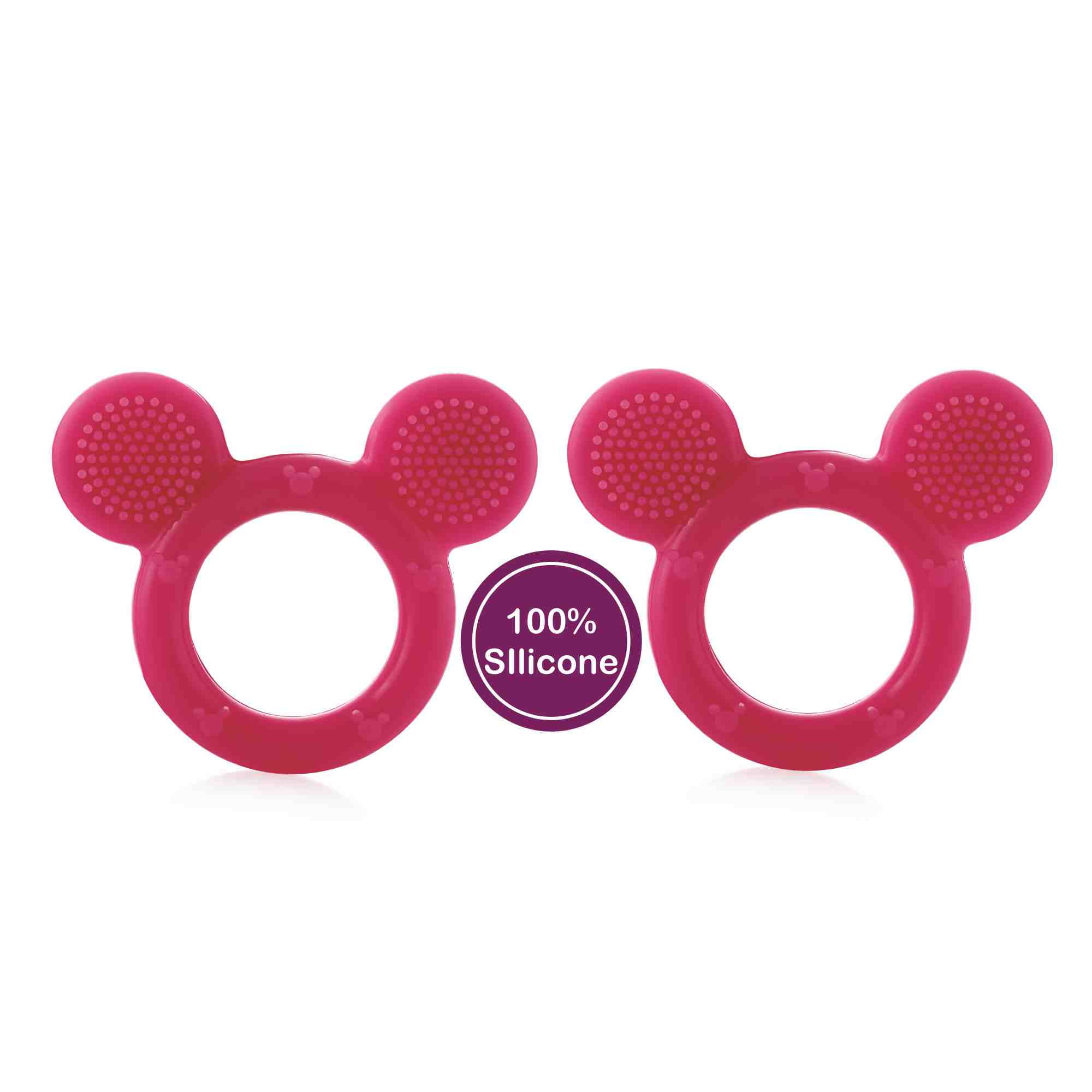 BeeBaby Infant Silicone Bristled Teether -Pink BeeBaby