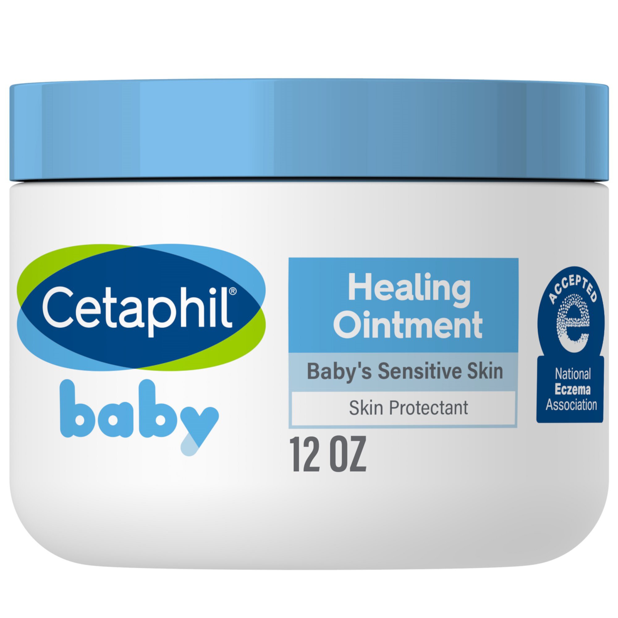 CETAPHIL Baby Healing Ointment, Multi-Purpose Skin Protectant for Baby's Sensitive Skin, 12 oz Tub, Shea Butter & Vitamin E Cetaphil