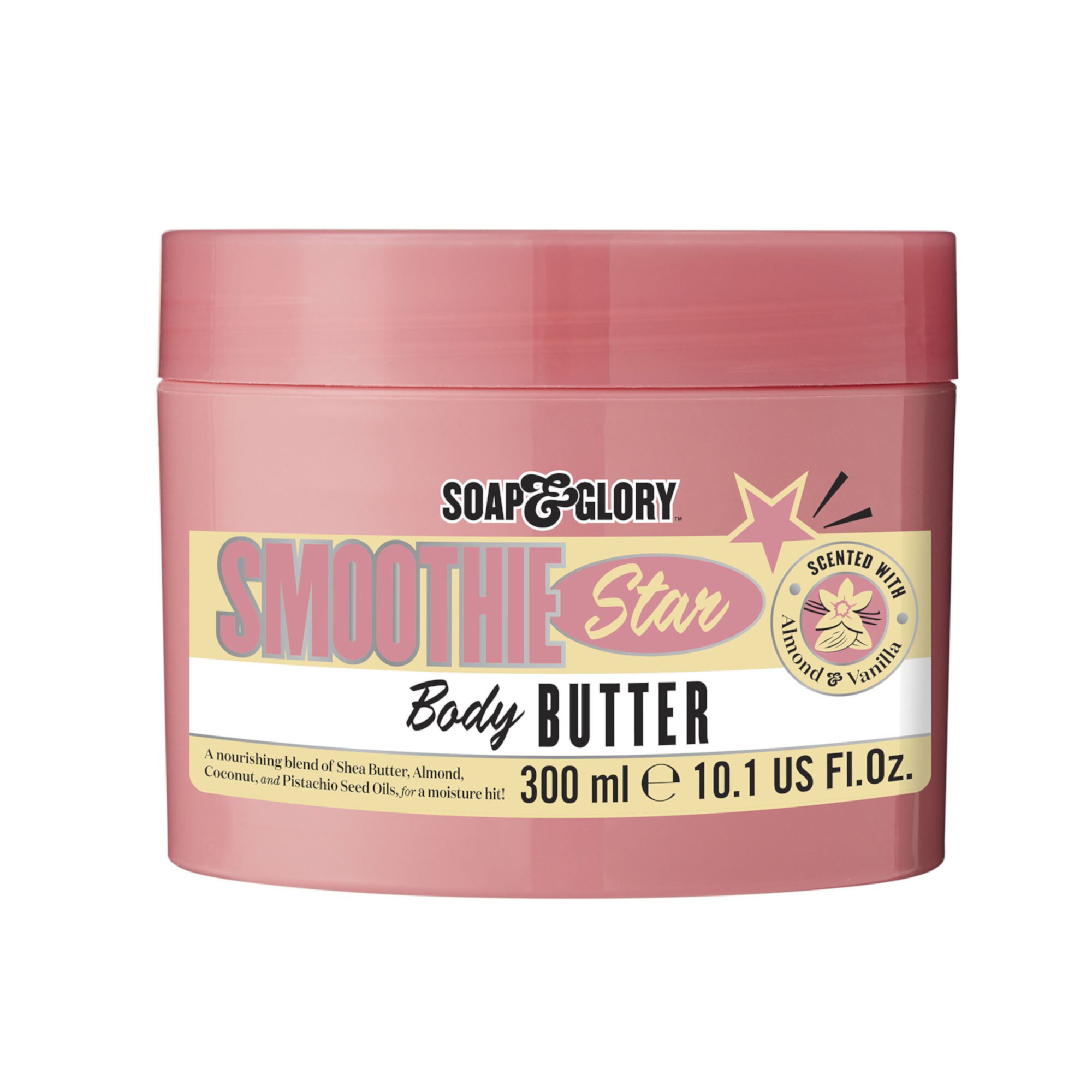 Soap & Glory Smoothie Star Body Butter with Shea Butter for Dry Skin, Reveal Softer and Smoother Skin, 10.1 oz Soap & Glory