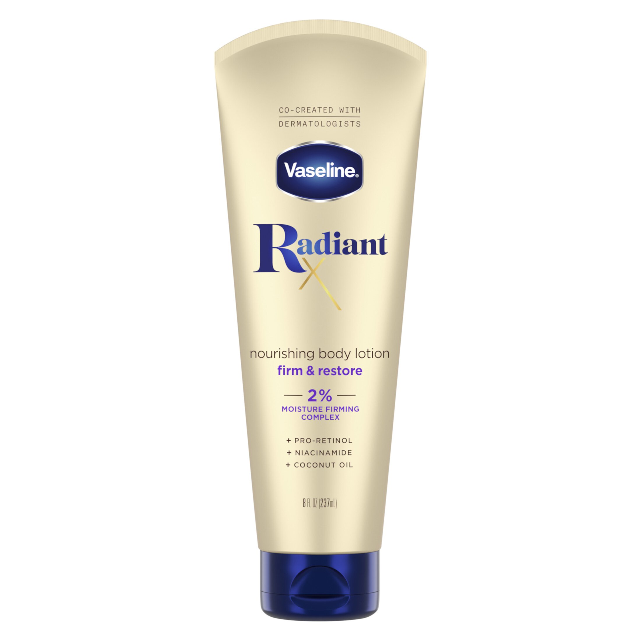 Vaseline Radiant X Firm & Restore Body Lotion with Pro-Retinol Niacinamide Dry Skin, 8 oz Vaseline