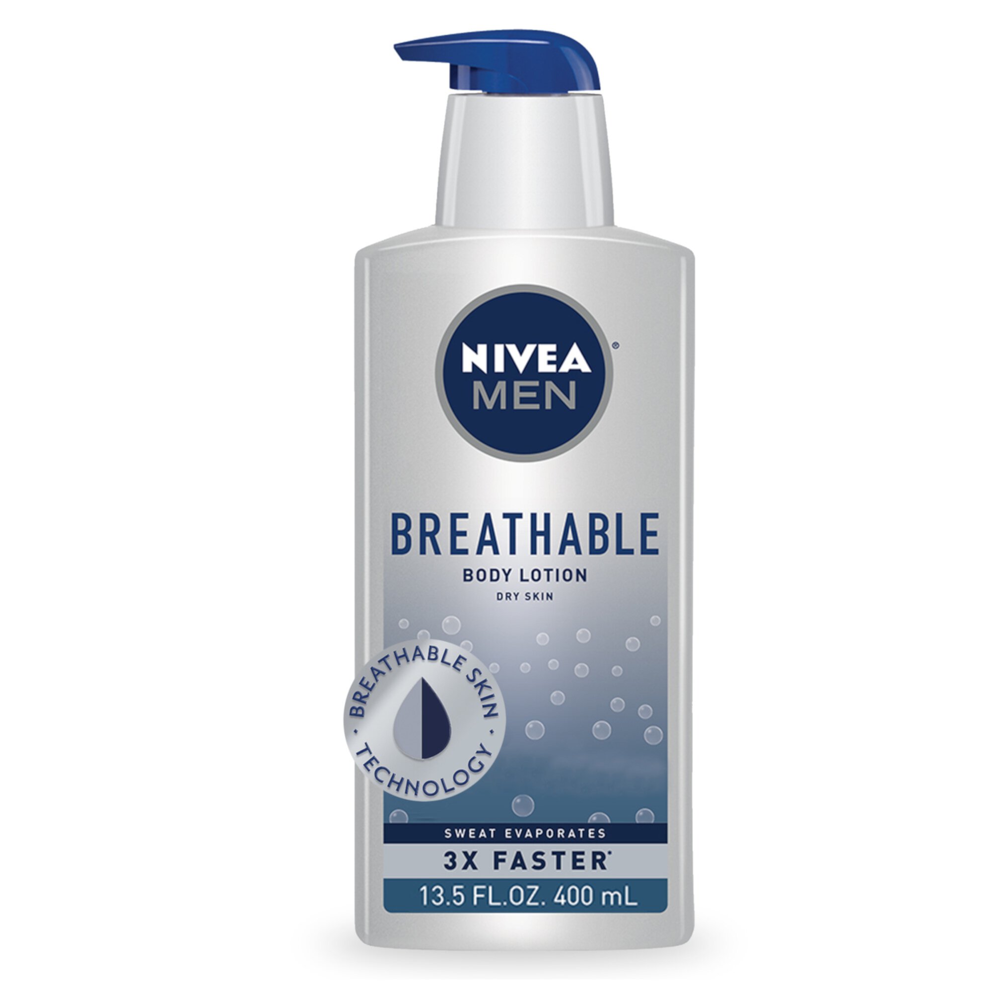 NIVEA MEN Breathable Body Lotion, 13.5 Fl Oz Bottle Nivea