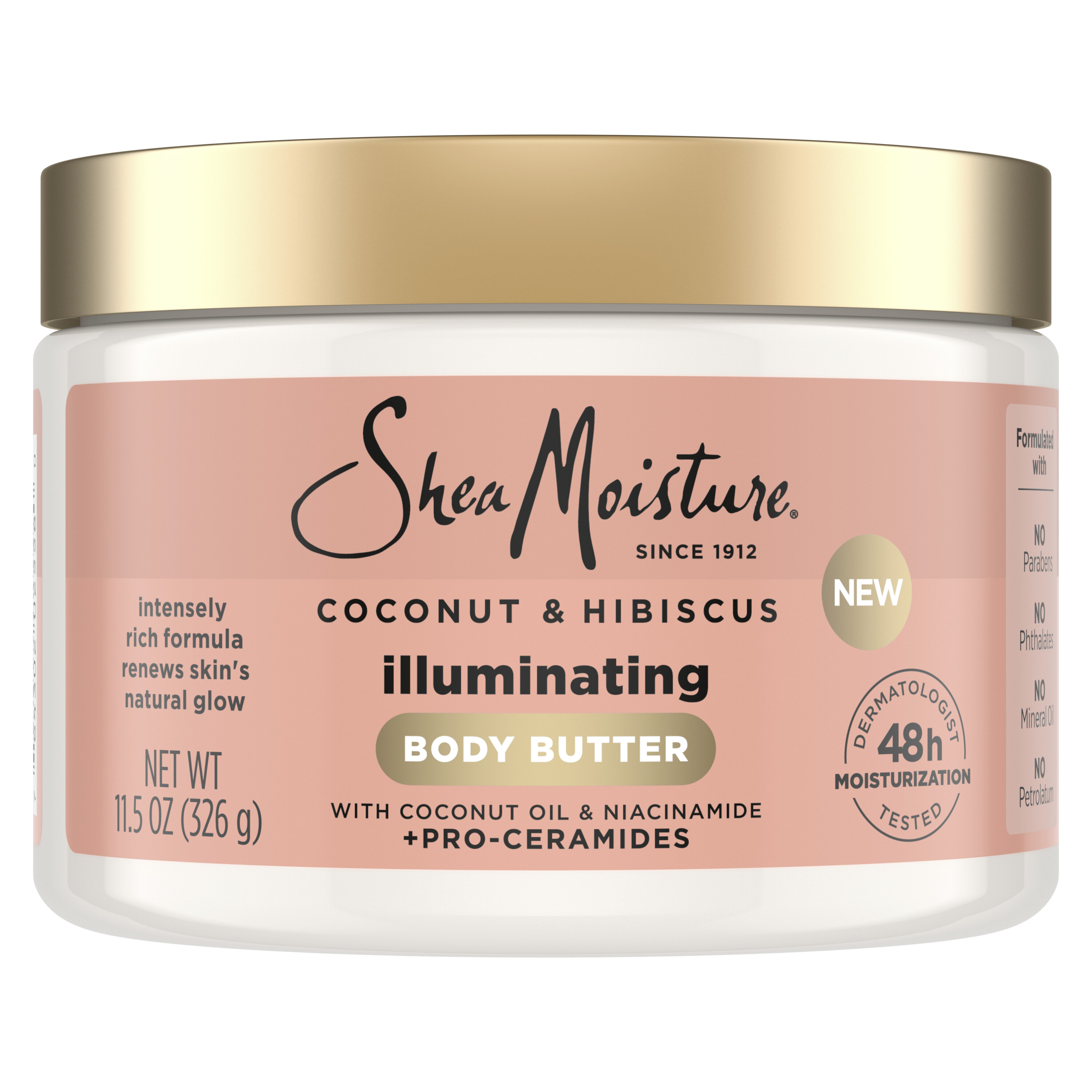 SheaMoisture Illuminating Body Butter Renewing Dry Skin Coconut & Hibiscus, 11.5 oz SheaMoisture