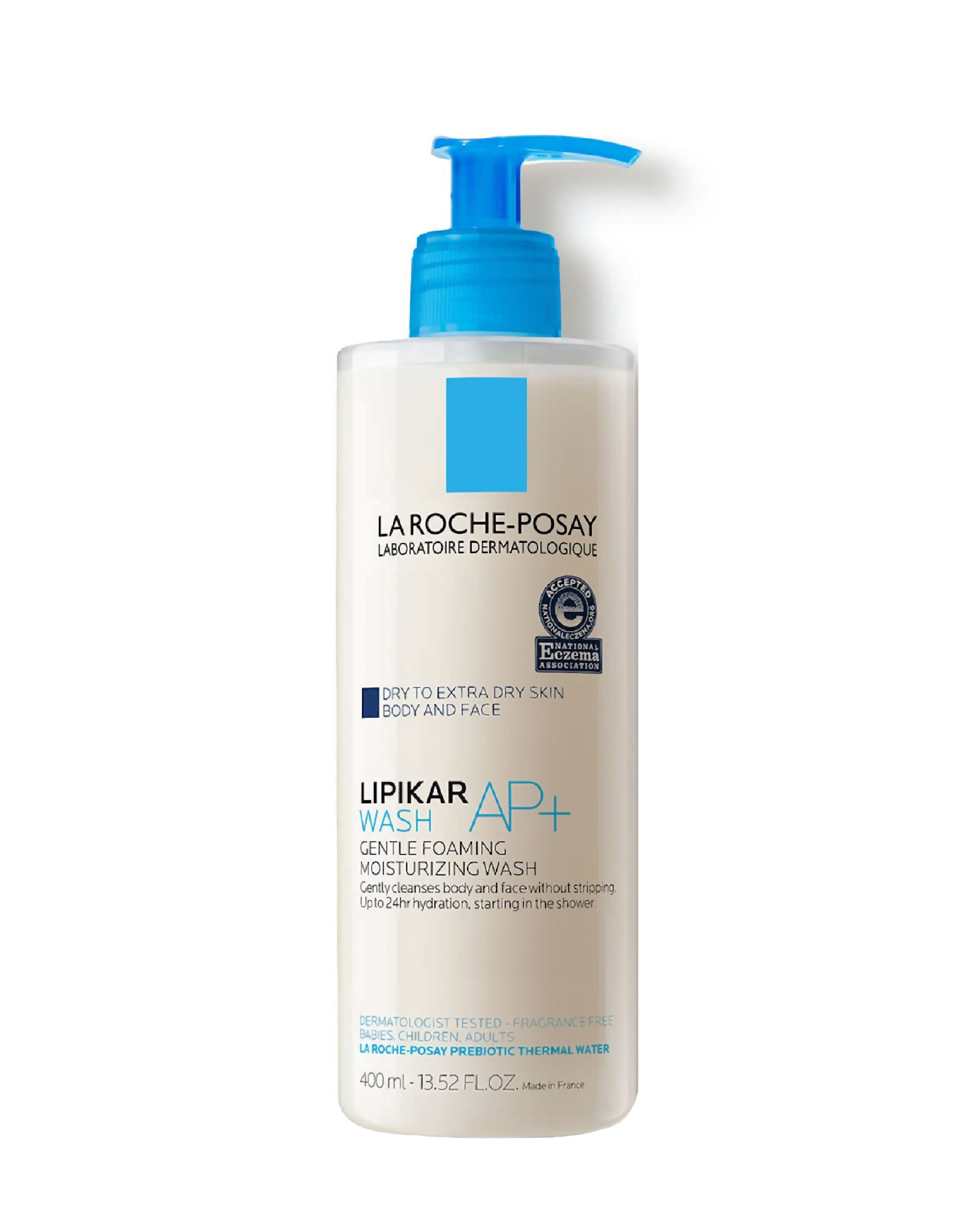 La Roche-Posay Lipikar AP+ Gentle Foaming Moisturizing Wash for Face and Body 13.52 fl oz (400ml) La Roche Posay