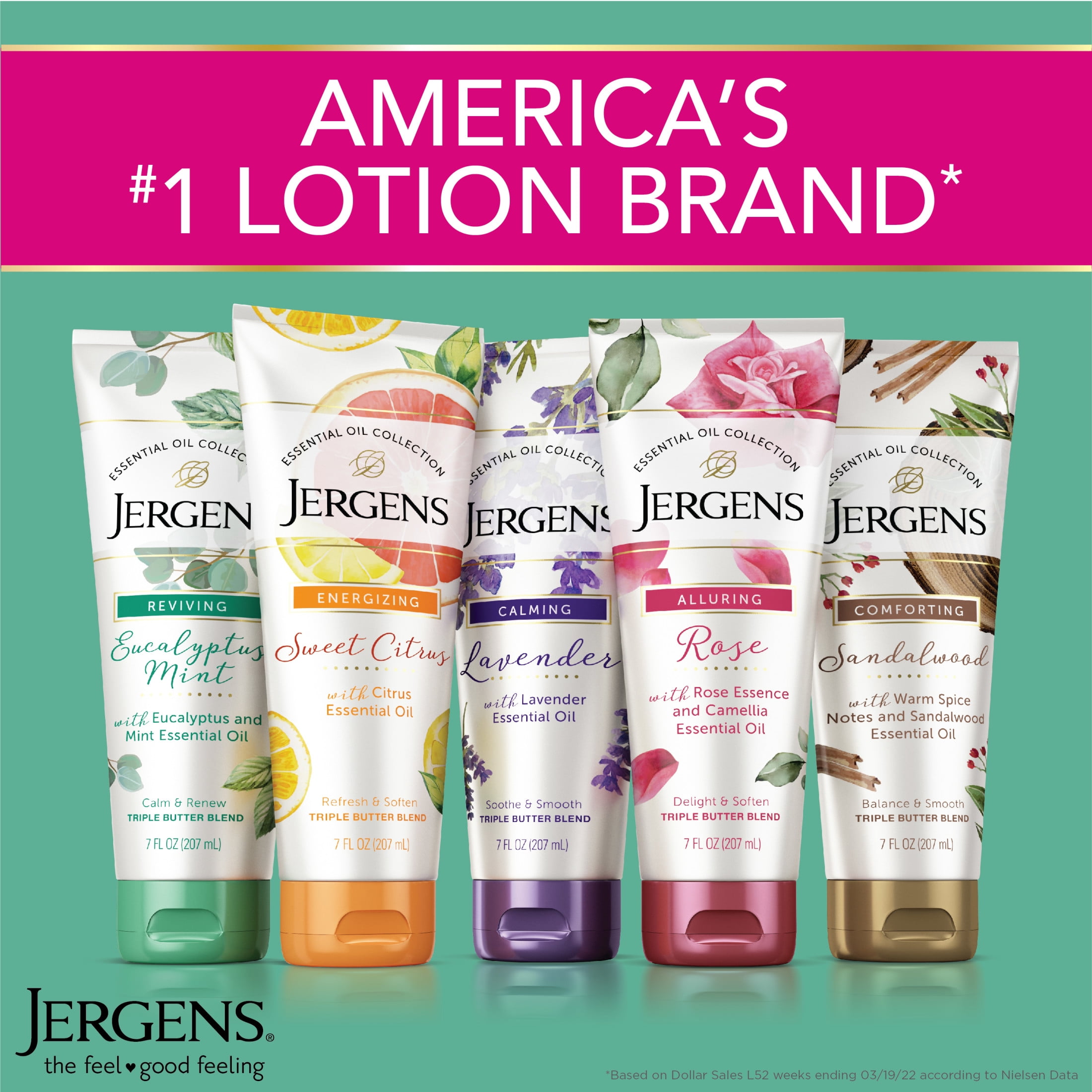 Jergens Hand and Body Lotion, Lavender Body Butter Moisturizer, for Dry Skin, 7 oz Jergens