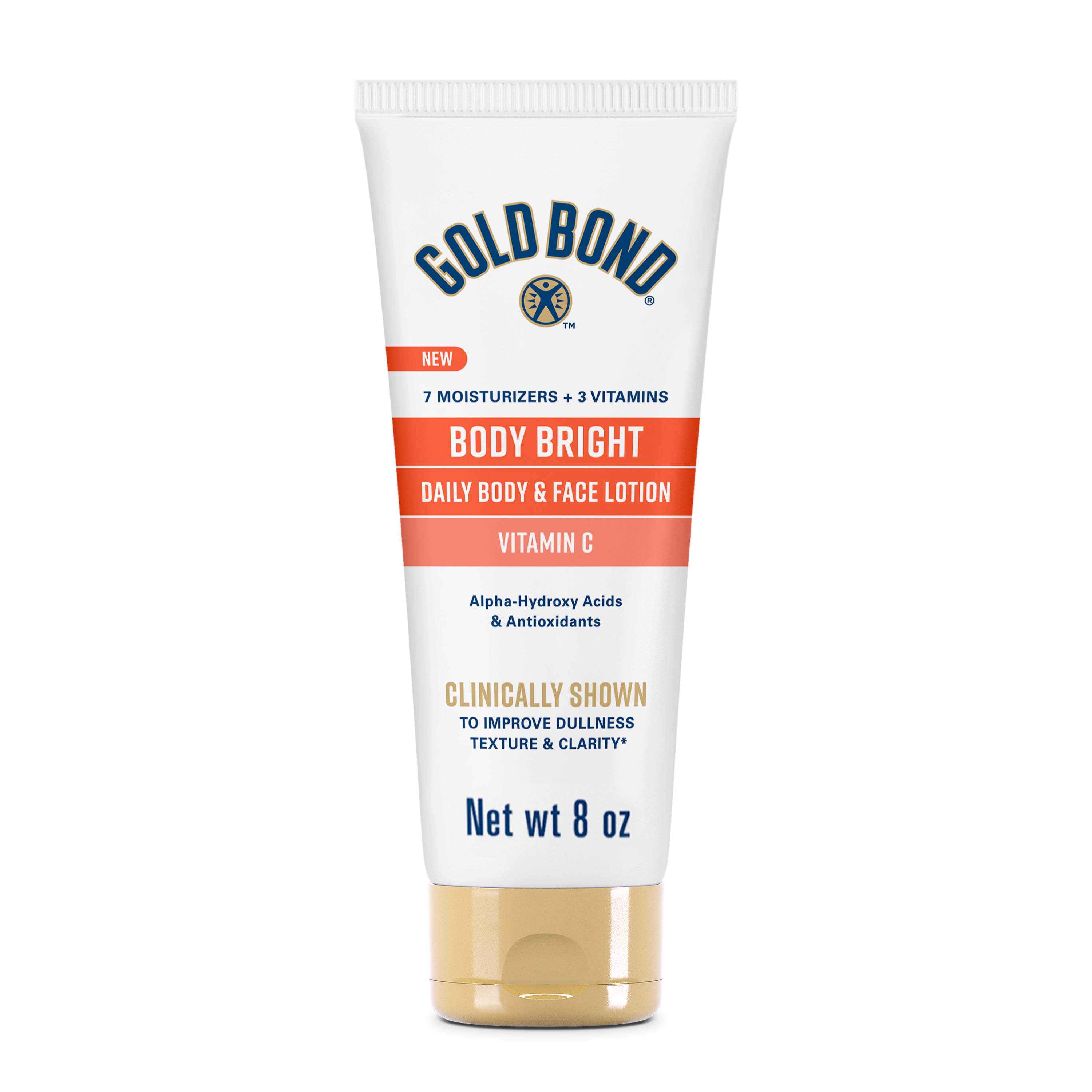 Gold Bond Body Bright Daily Body & Face Lotion with Vitamin C, 8 oz. Gold Bond