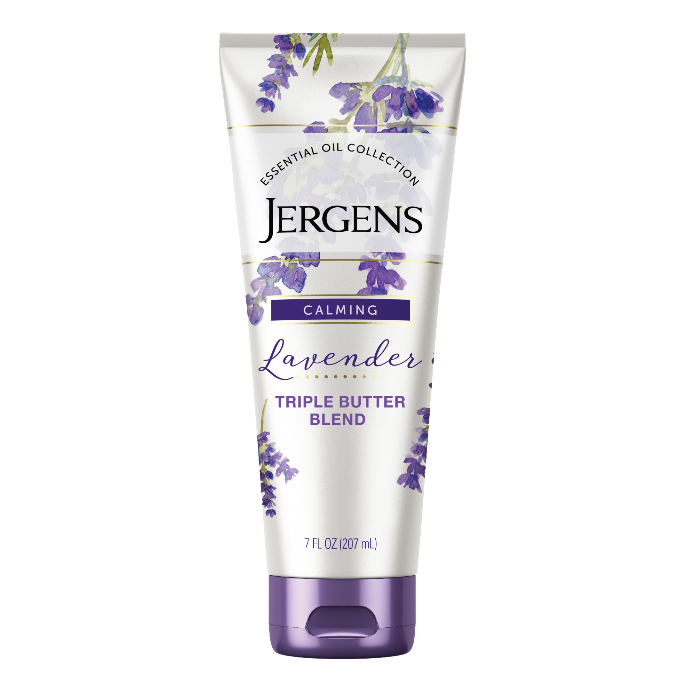 Jergens Hand and Body Lotion, Lavender Body Butter Moisturizer, for Dry Skin, 7 oz Jergens