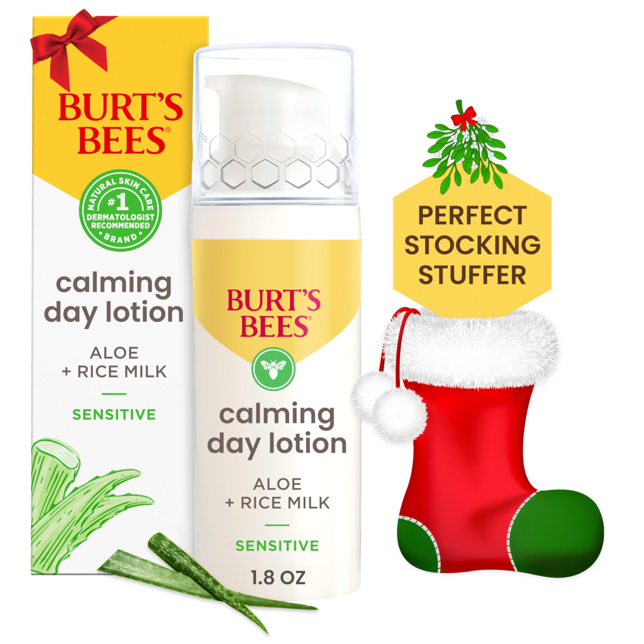 Burt's Bees Calming Day Face Lotion With Aloe and Rice Milk, 1.8 oz. Bottle BURT'S BEES