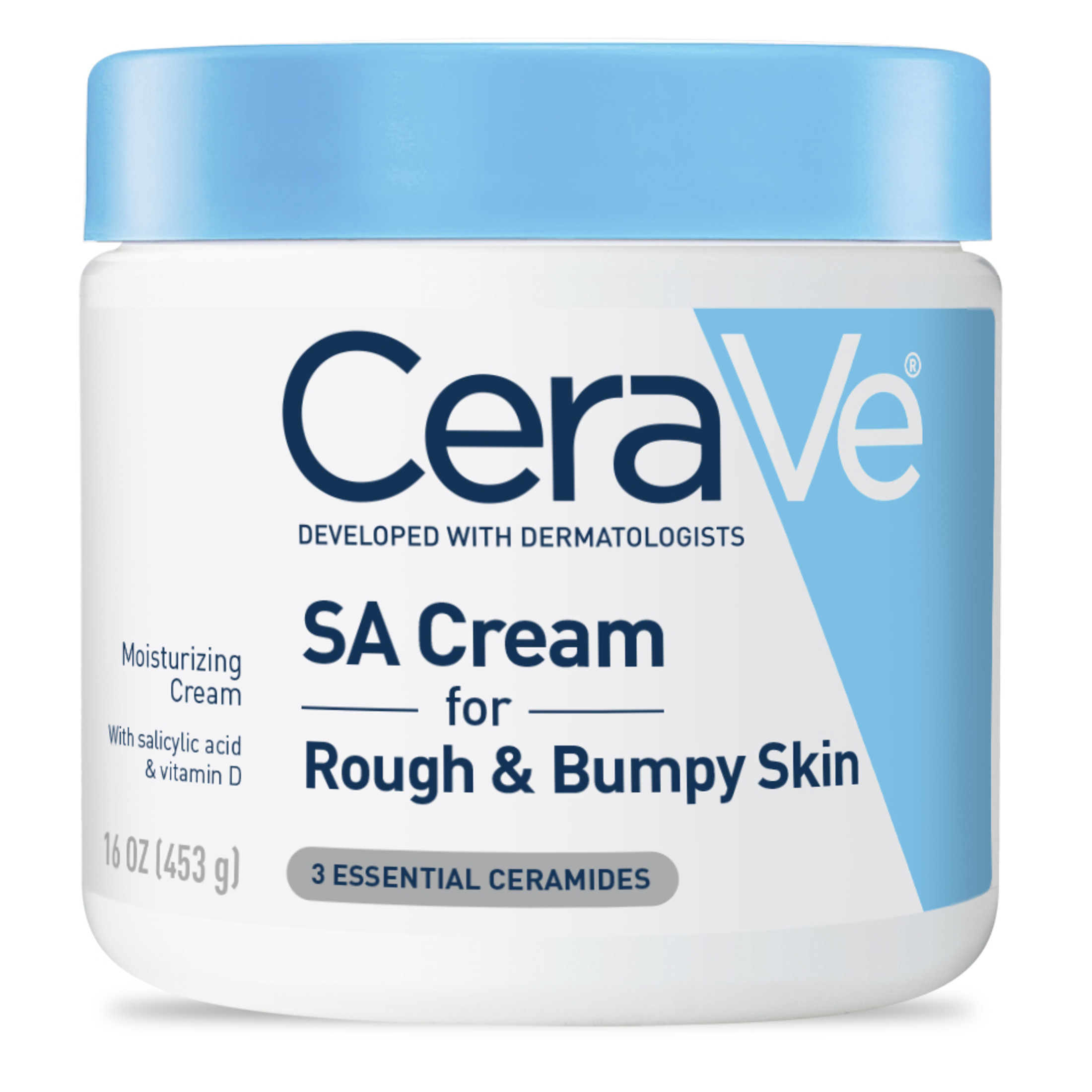 CeraVe SA Cream for Rough & Bumpy Skin, Salicylic Acid Body Lotion To Improve Skin Texture, 16 oz CeraVe